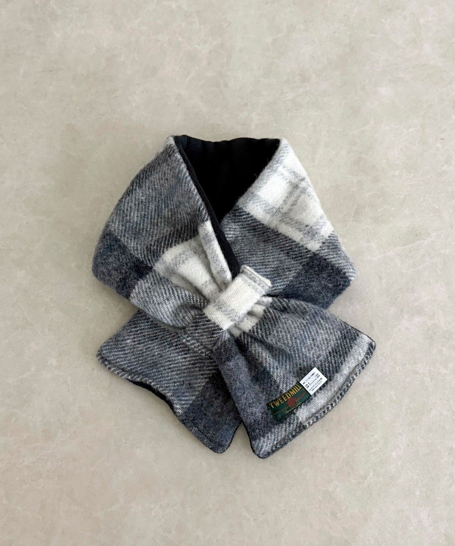 FREDY & GLOSTER(フレディ アンド グロスター) 《別注》【TWEED MILLツイードミル】ウールチェックフリースリバーマフラー