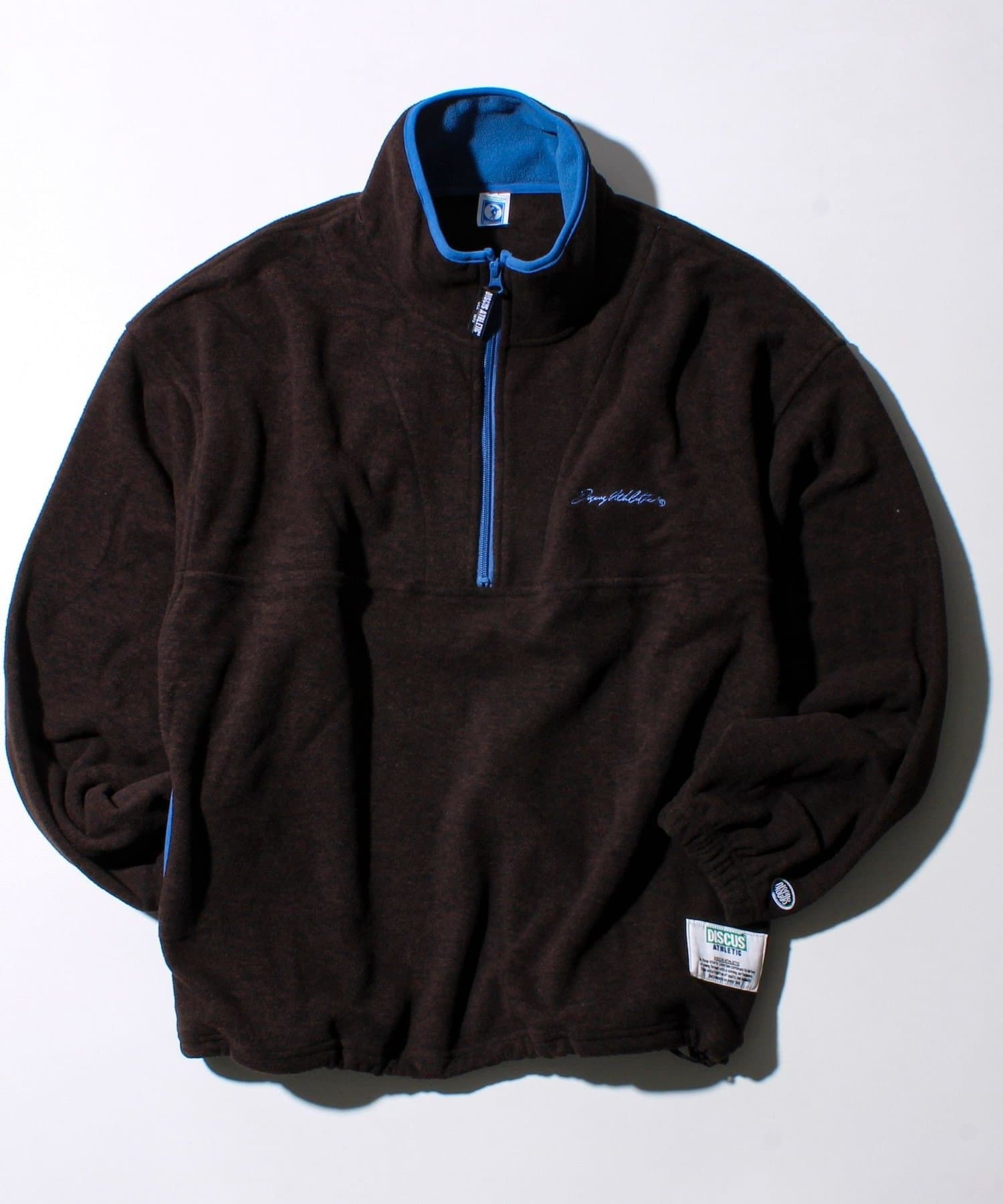 FREDY & GLOSTER(フレディ アンド グロスター) 【DISCUS】UNISEX フリースパイピング配色 ハーフZIPプルオーバー