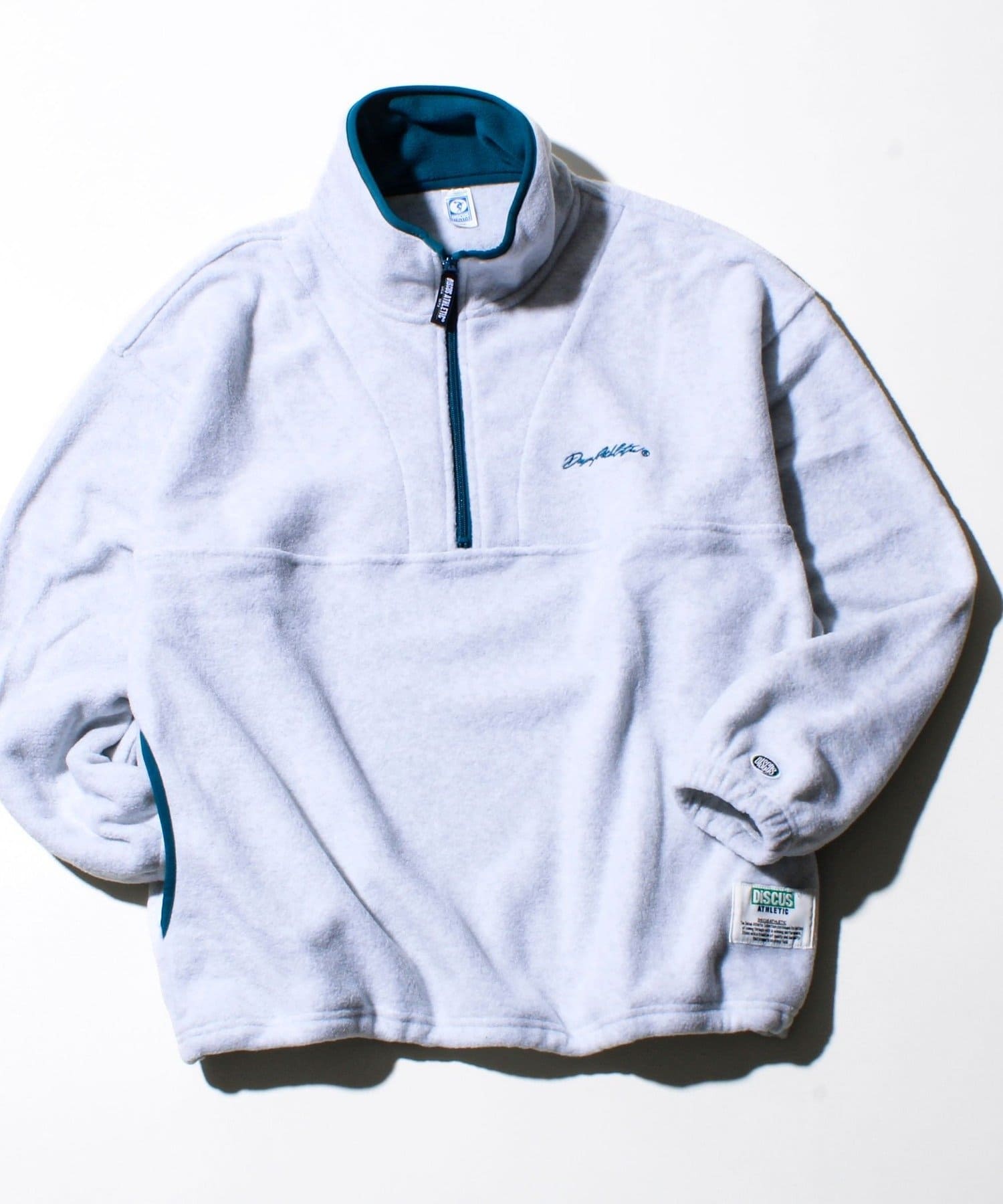 FREDY & GLOSTER(フレディ アンド グロスター) 【DISCUS】UNISEX フリースパイピング配色 ハーフZIPプルオーバー