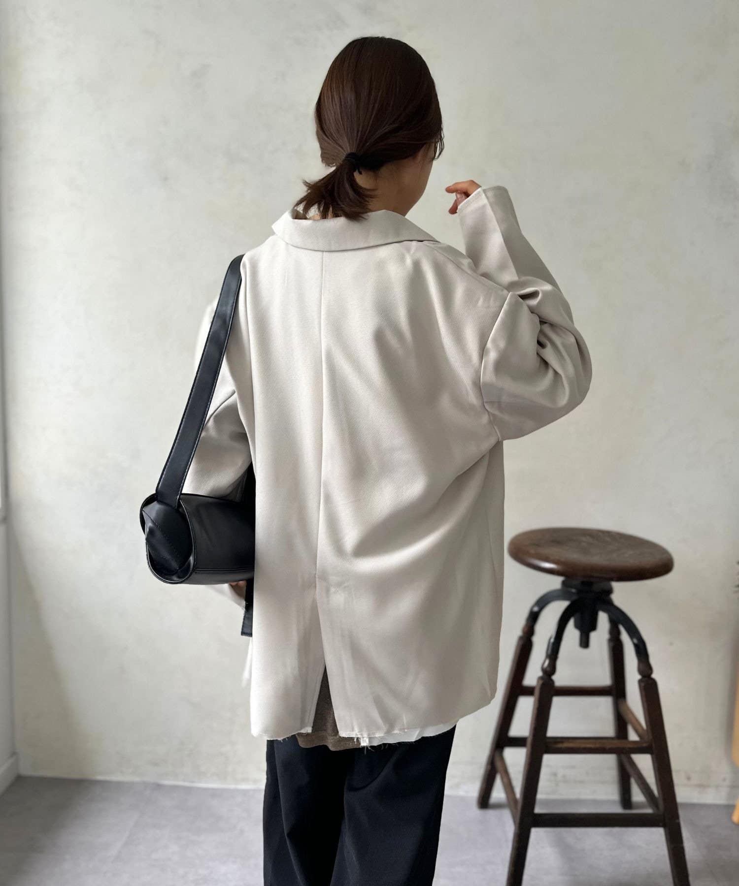 LOCUST(ローカスト) 【体型カバー/上品見え】ヘザーエステルツイルダッドテーラードジャケット