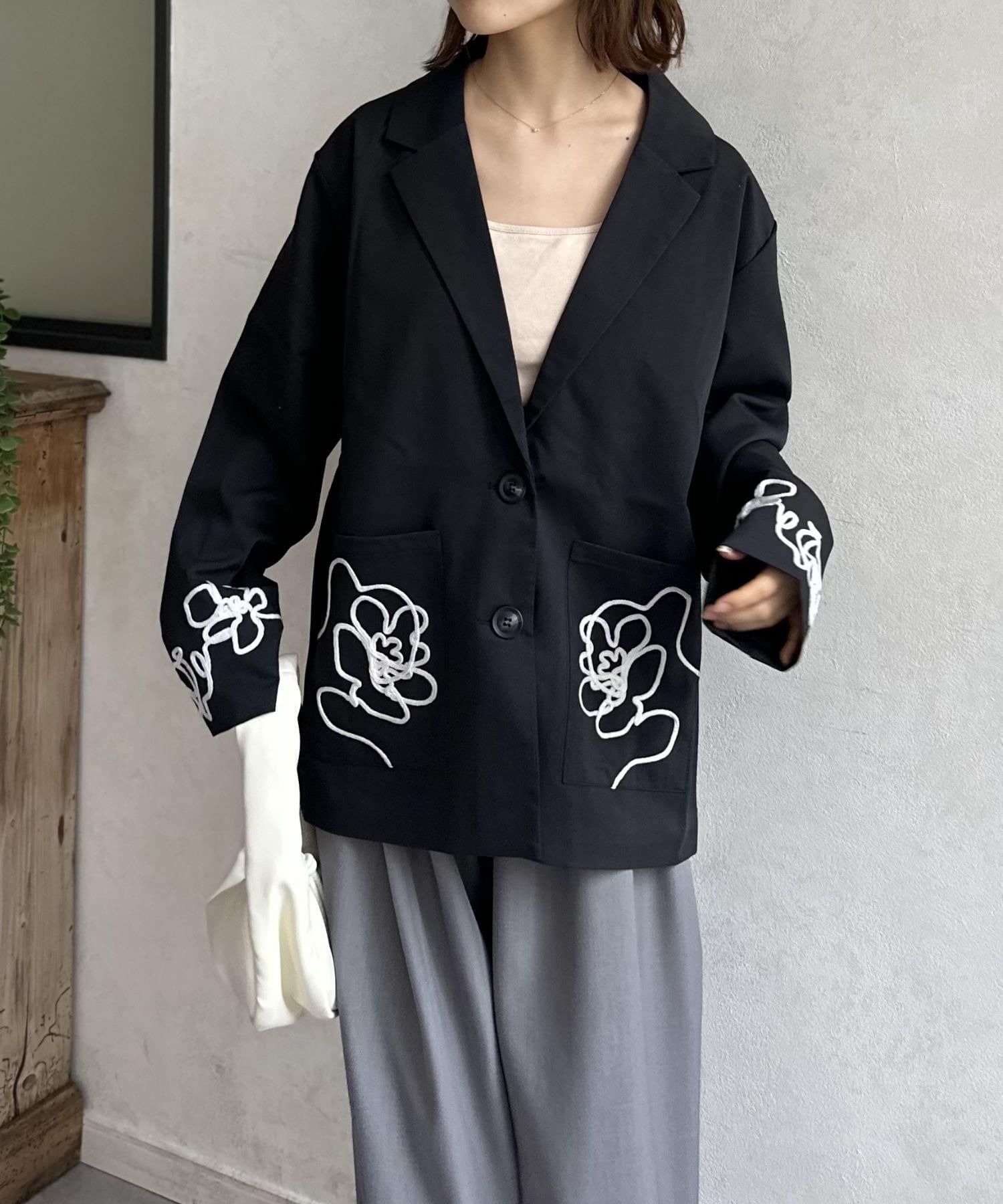 LOCUST(ローカスト) 【WEB限定】TRツイルコード刺繍ジャケット