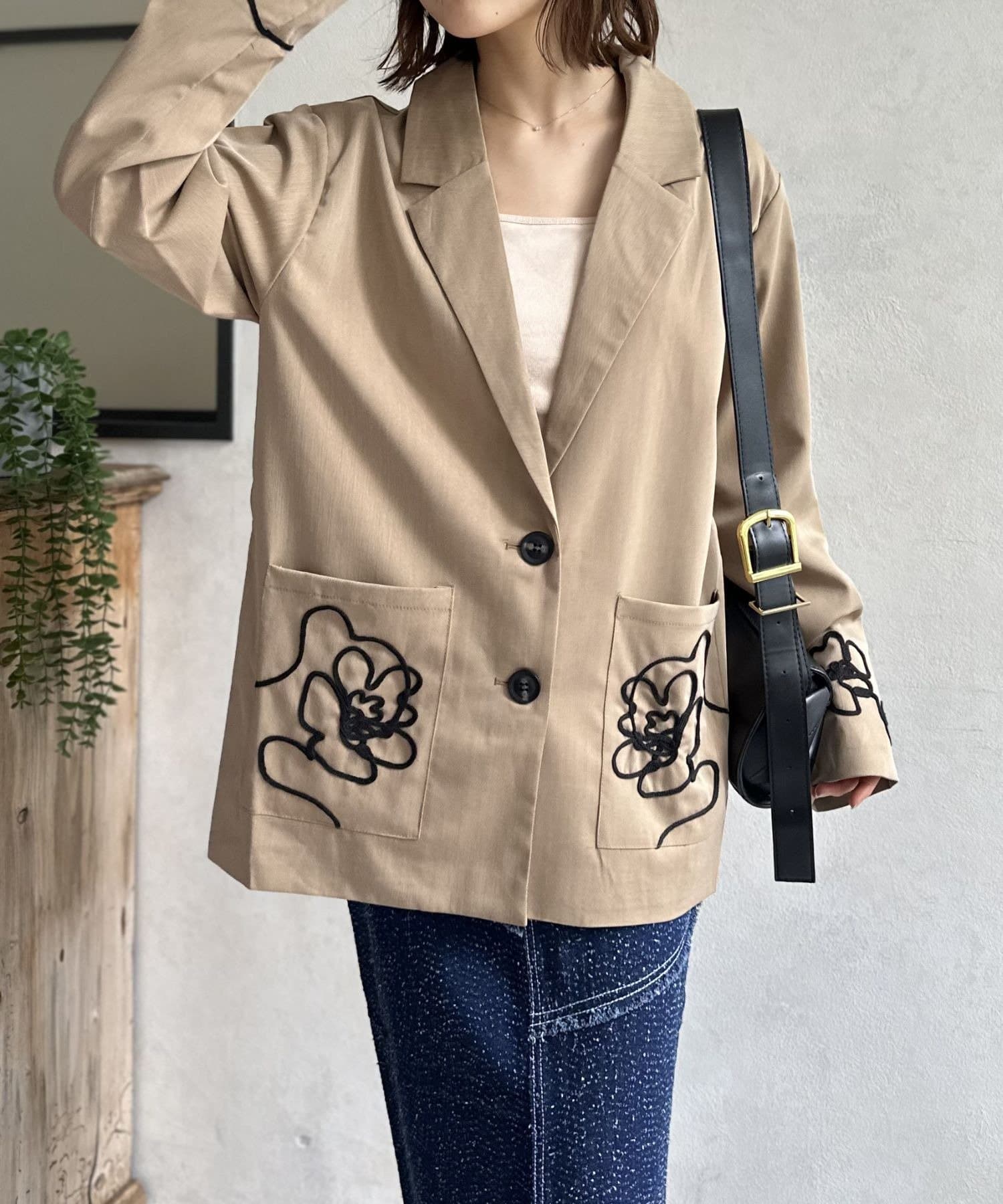 LOCUST(ローカスト) 【WEB限定】TRツイルコード刺繍ジャケット