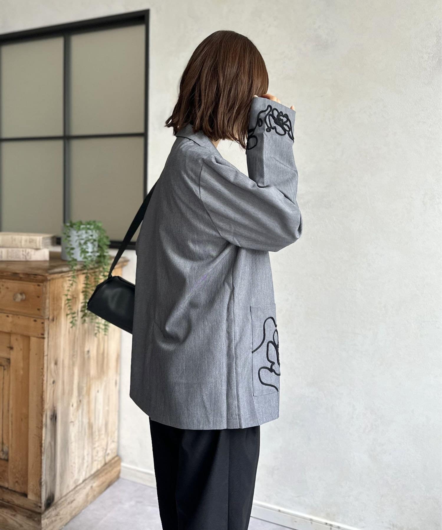 LOCUST(ローカスト) 【WEB限定】TRツイルコード刺繍ジャケット