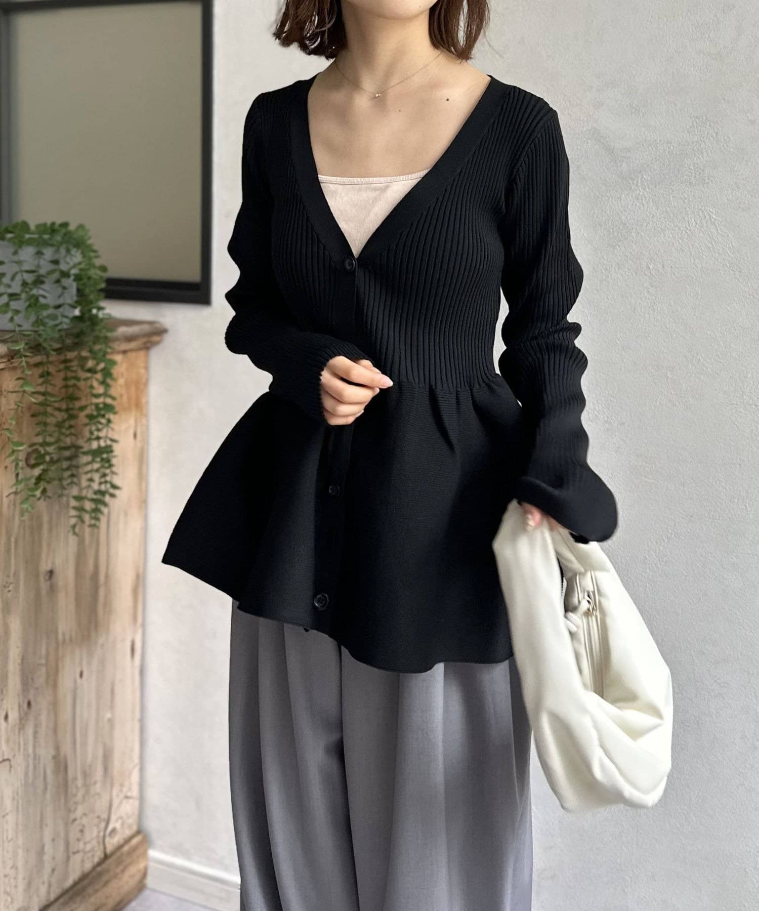 LOCUST(ローカスト) 【WEB限定】ペプラムカーディガン