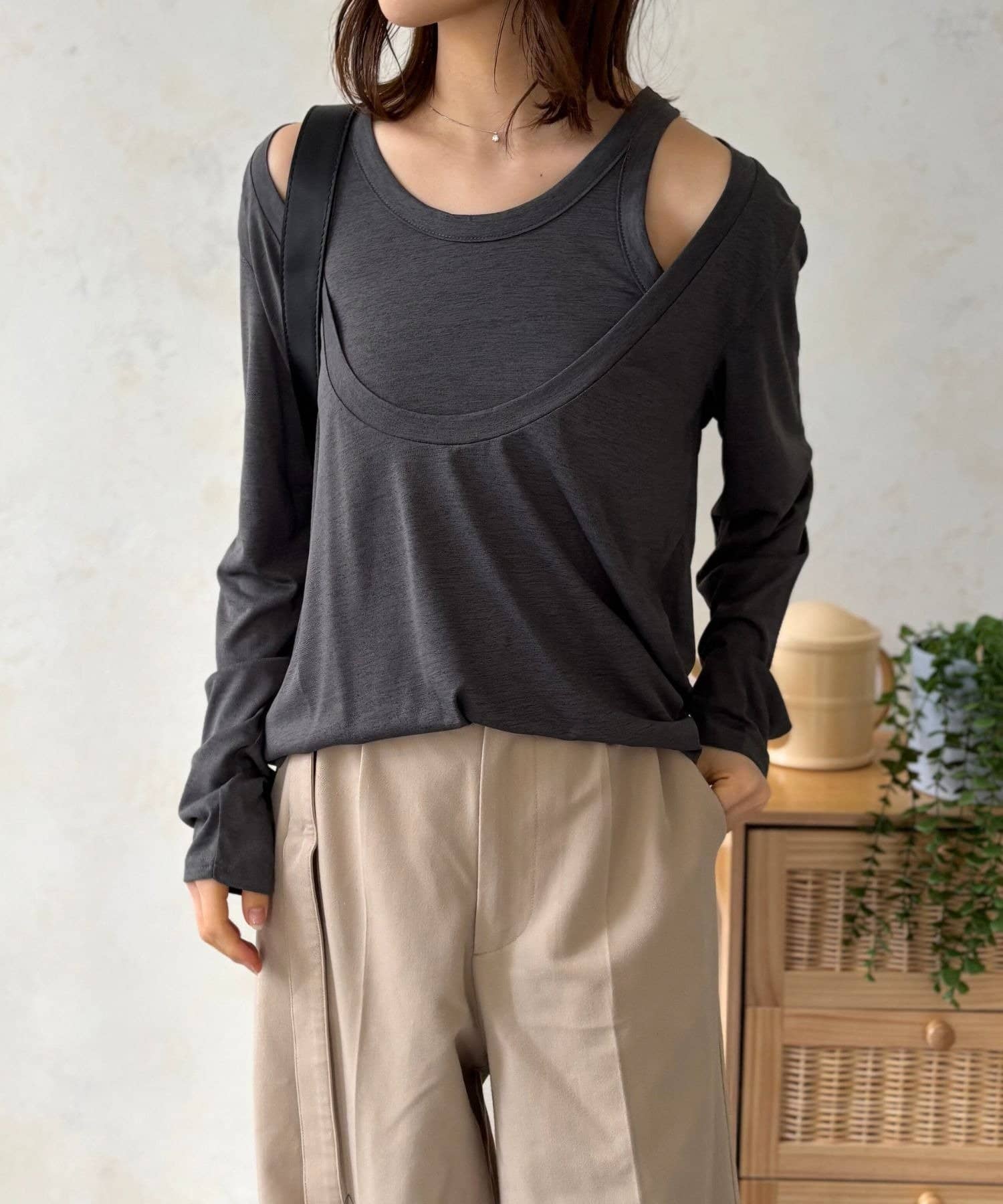 LOCUST(ローカスト) 【無限の着こなし】天竺タンク×UネックPO