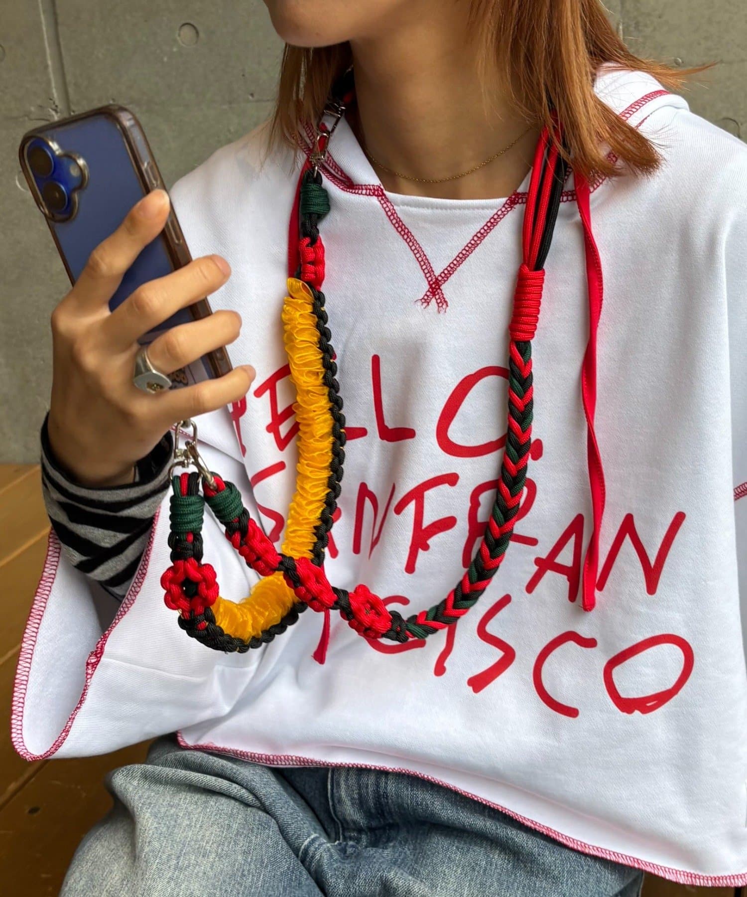 CIAOPANIC TYPY(チャオパニックティピー) ★【HELLO.SANFRANCISCO/ハローサンフランシスコ】2wayカラフルコードスマホショルダー