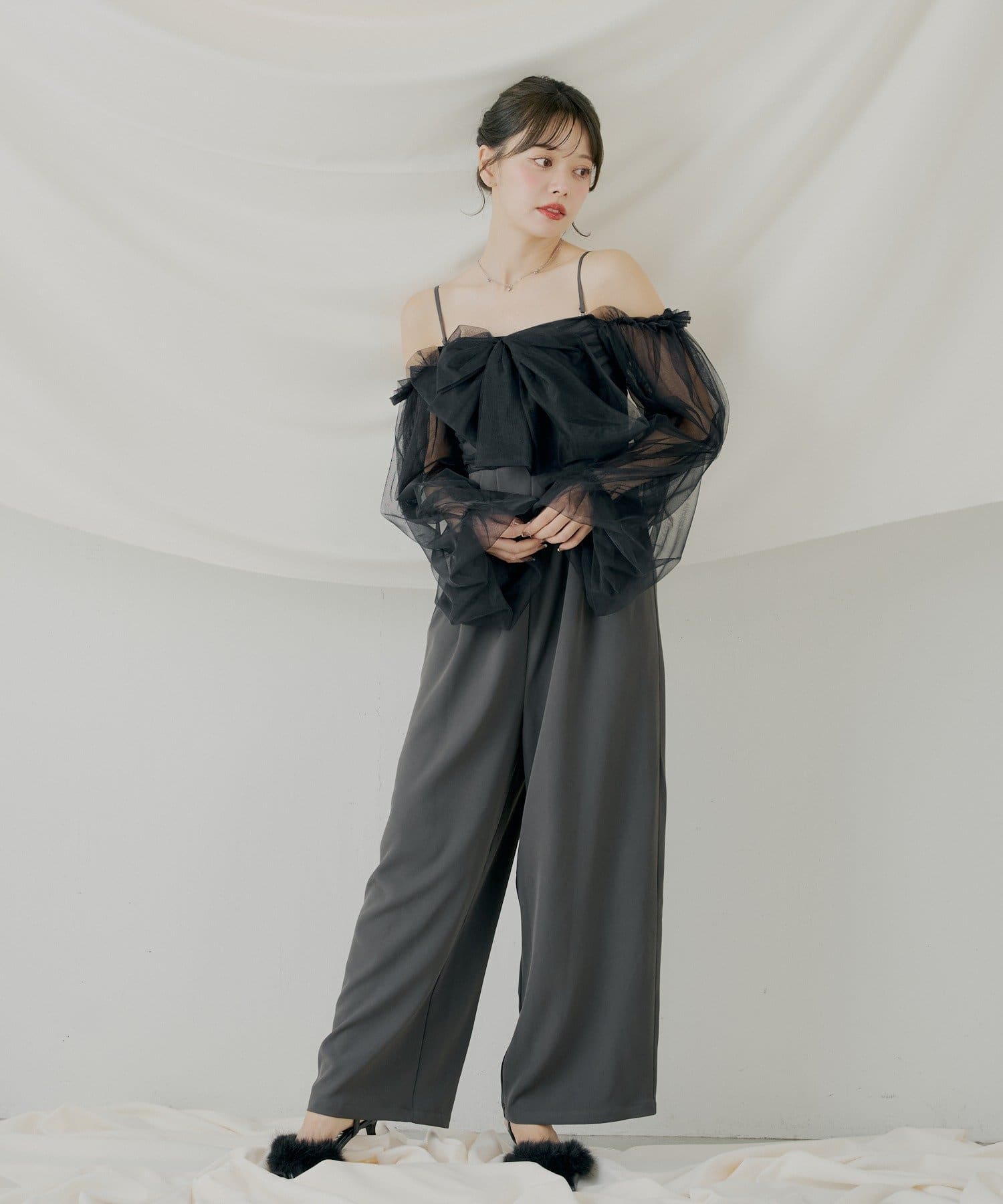 Chico(チコ) 【10/23(木)0時販売】フロントリボンドッキングコンビネゾン【SALON by Chico】