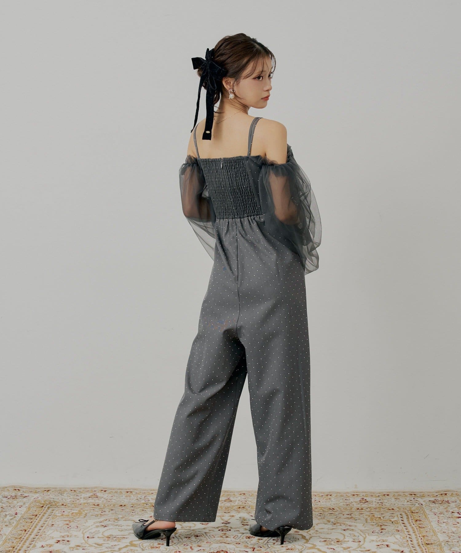 Chico(チコ) 【オケージョン】フロントリボンドッキングコンビネゾン【SALON by Chico】