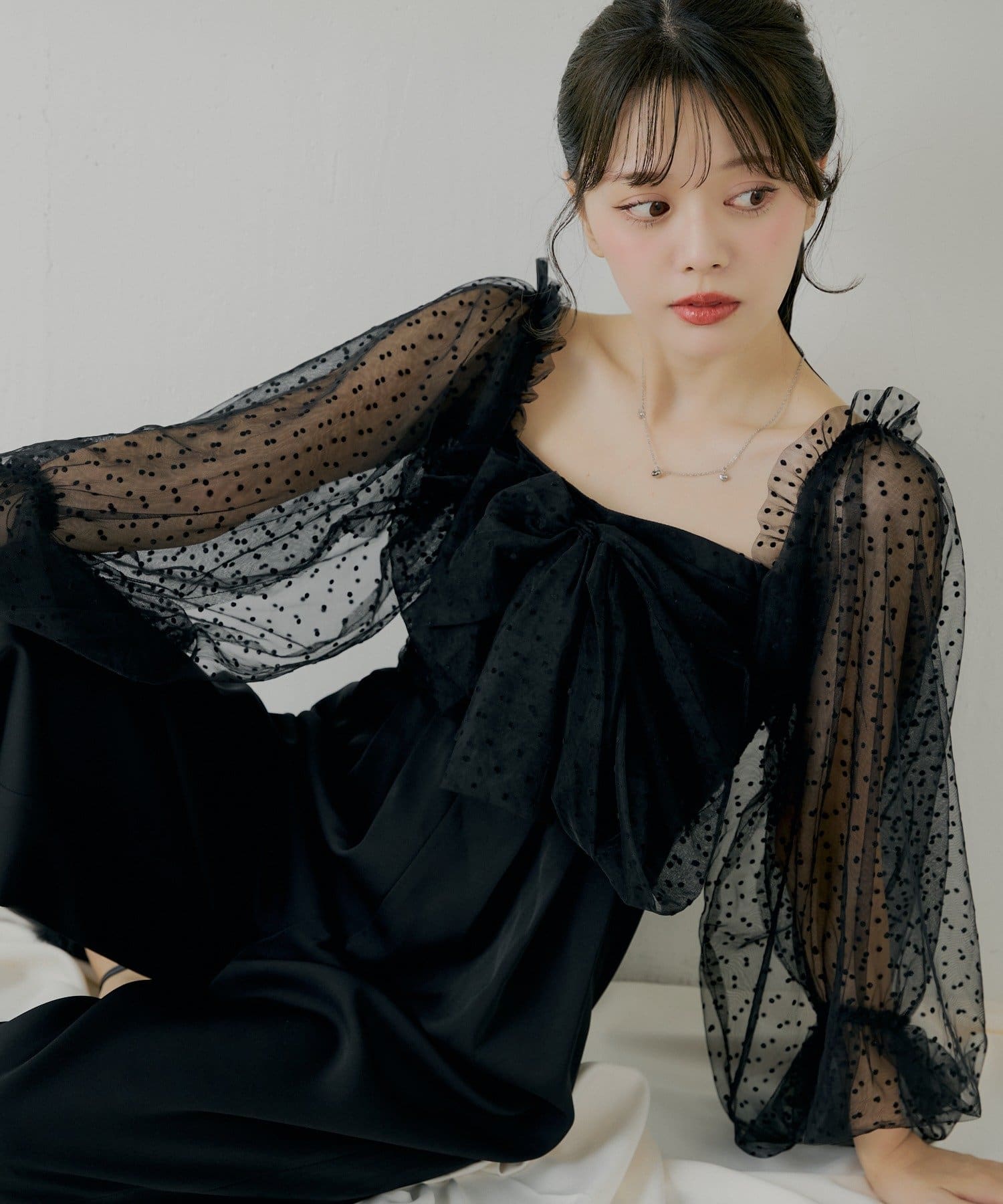 Chico(チコ) 【10/23(木)0時販売】フロントリボンドッキングコンビネゾン【SALON by Chico】