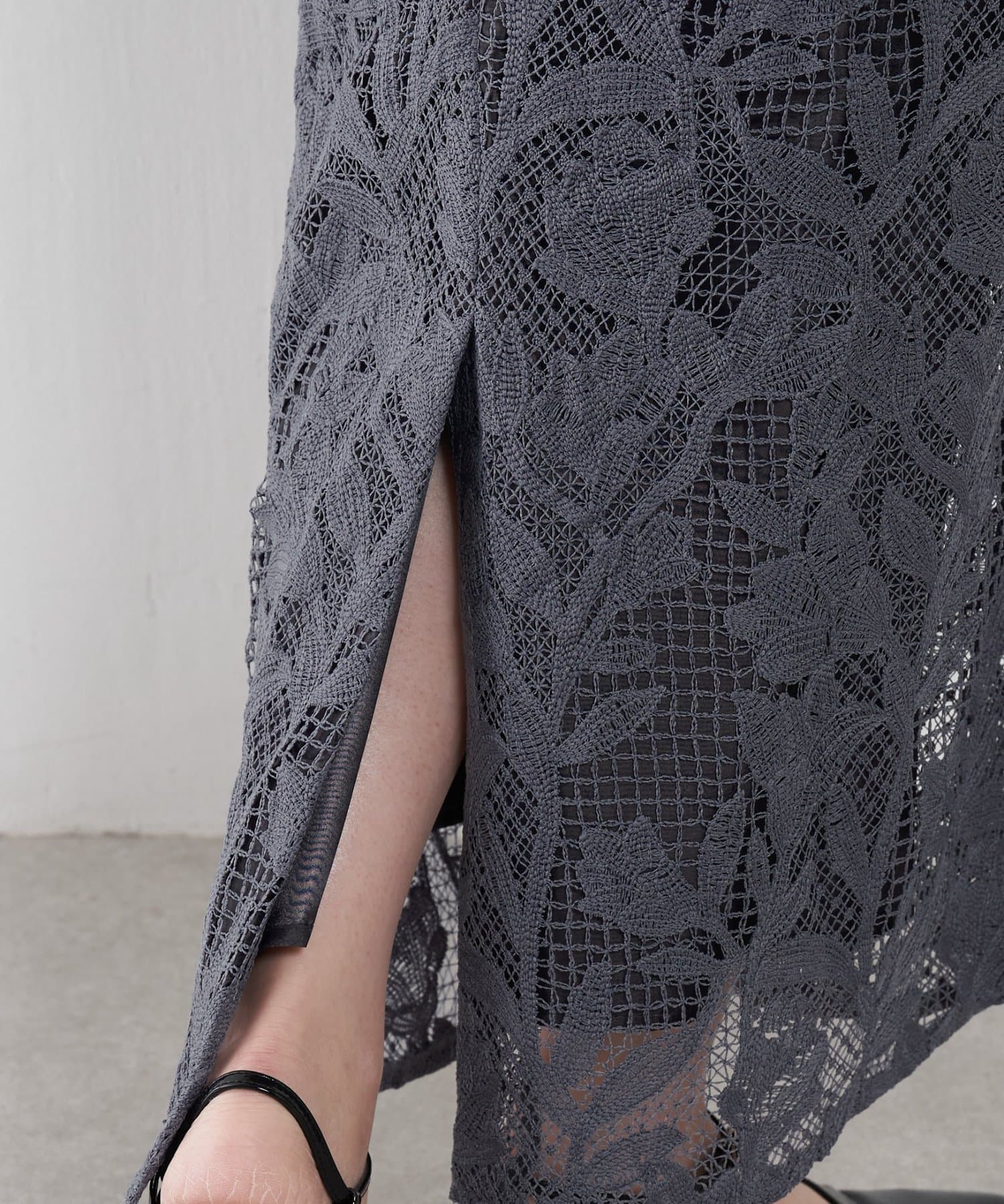 COLLAGE GALLARDAGALANTE(コラージュ ガリャルダガランテ) 【オケージョン】グラフィカルリーフレースワンピース