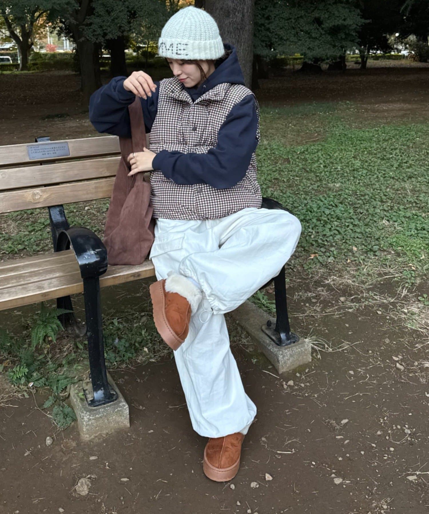 CIAOPANIC TYPY(チャオパニックティピー) 【UNISEX】ギンガムチェック中綿ベスト