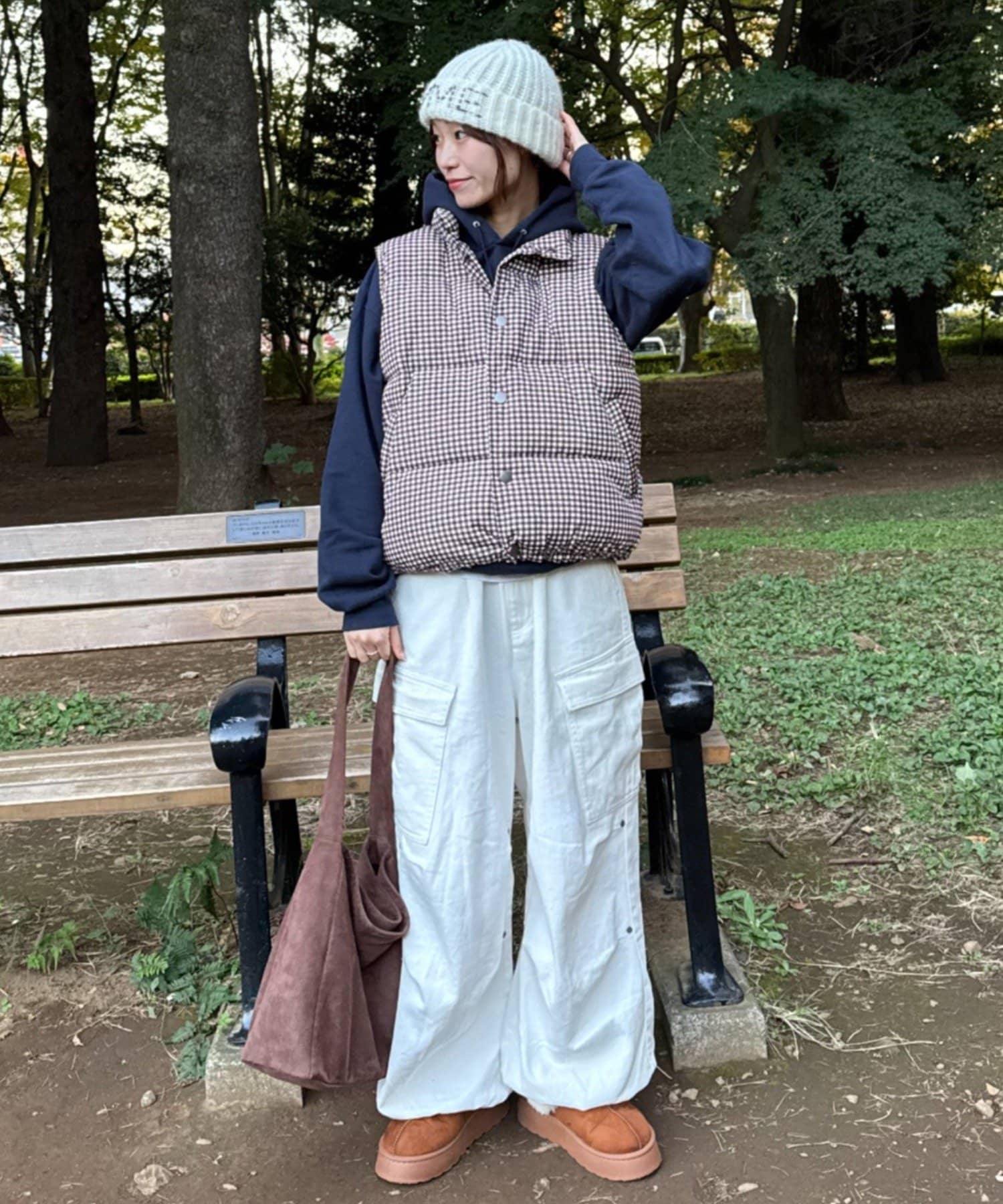 CIAOPANIC TYPY(チャオパニックティピー) 【UNISEX】ギンガムチェック中綿ベスト