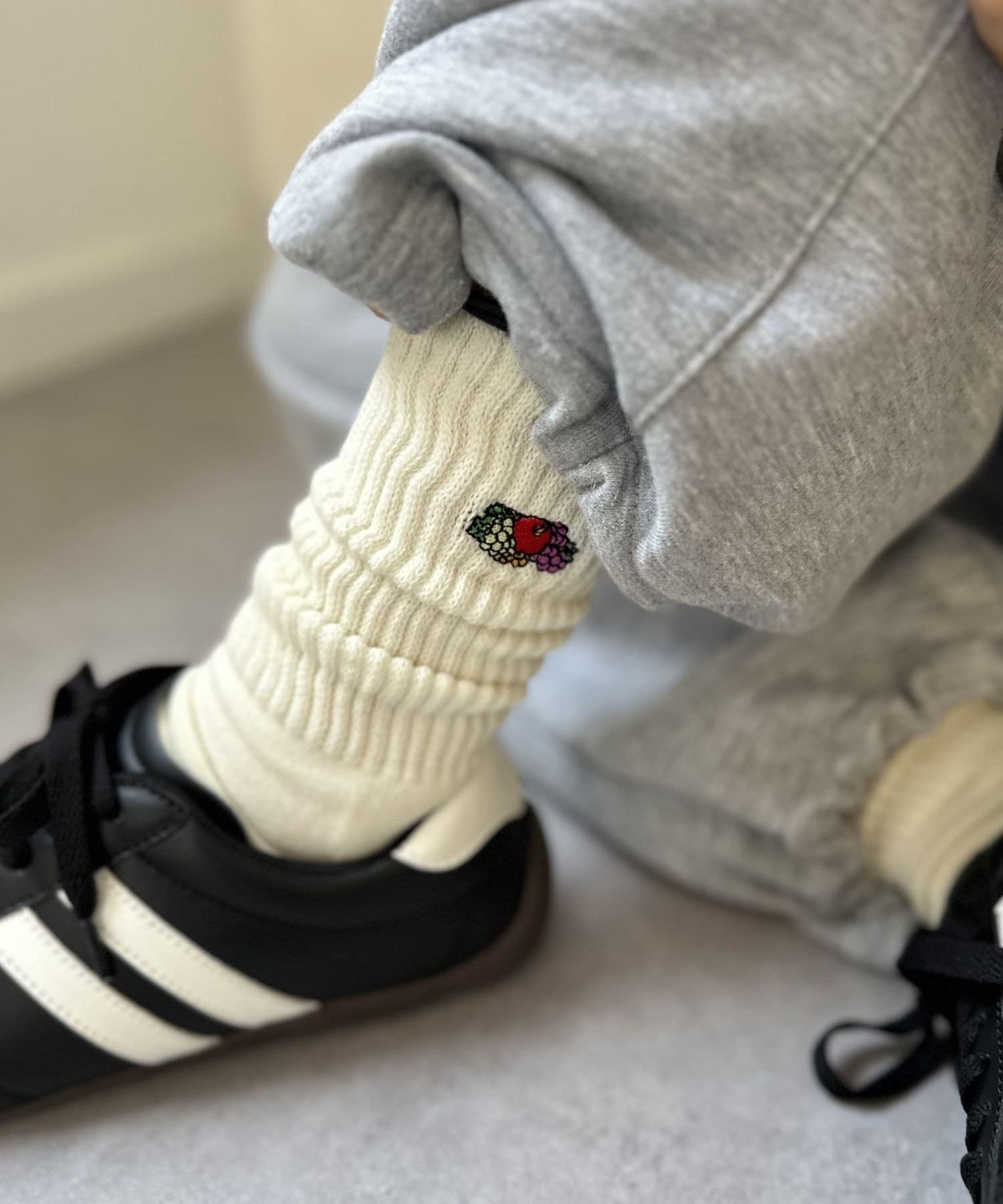 LOCUST(ローカスト) 【FRUIT OF THE LOOM】ワンポイント刺繍3Pソックス②