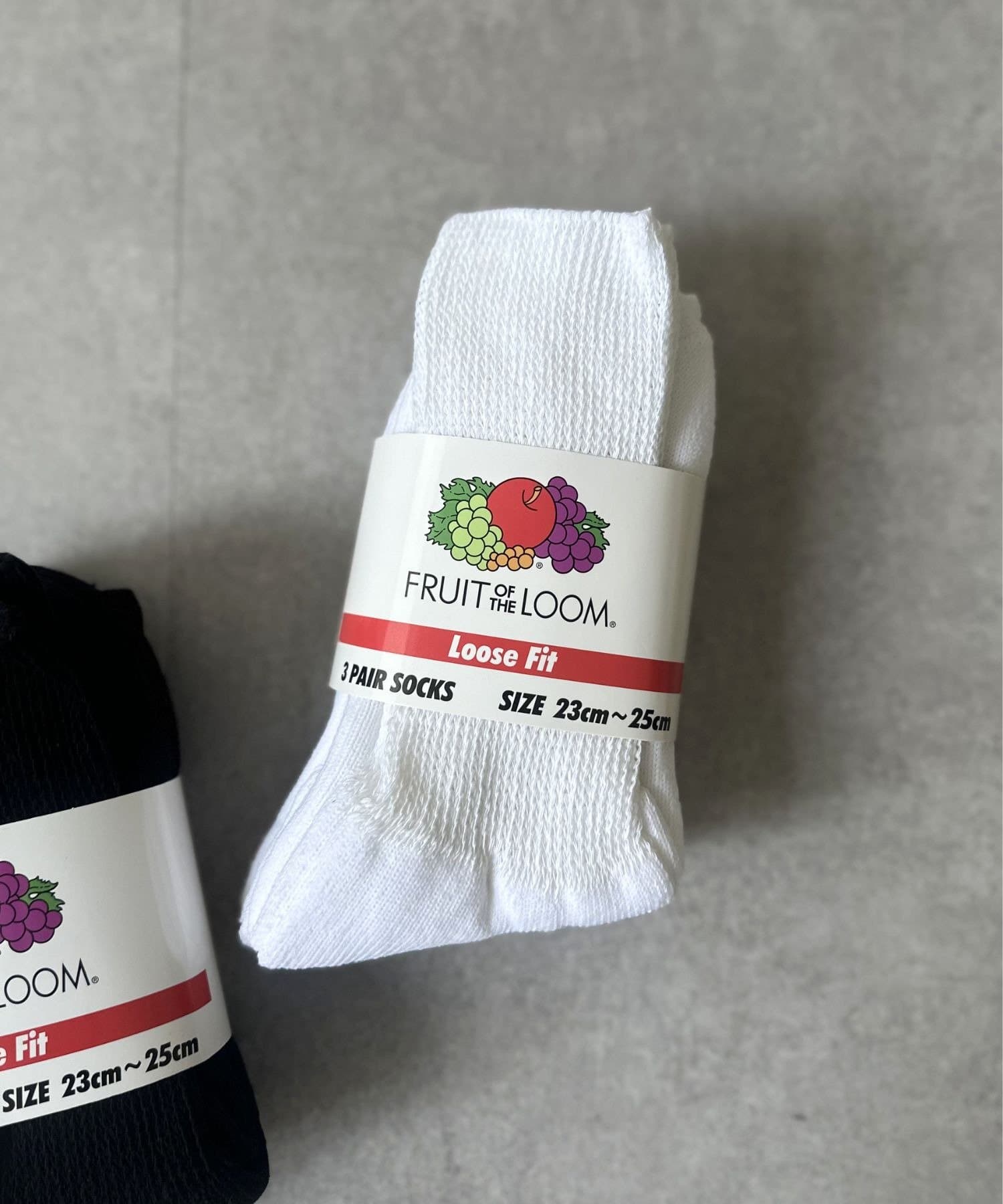 LOCUST(ローカスト) 【FRUIT OF THE LOOM】ゆるソックス3Pホワイト