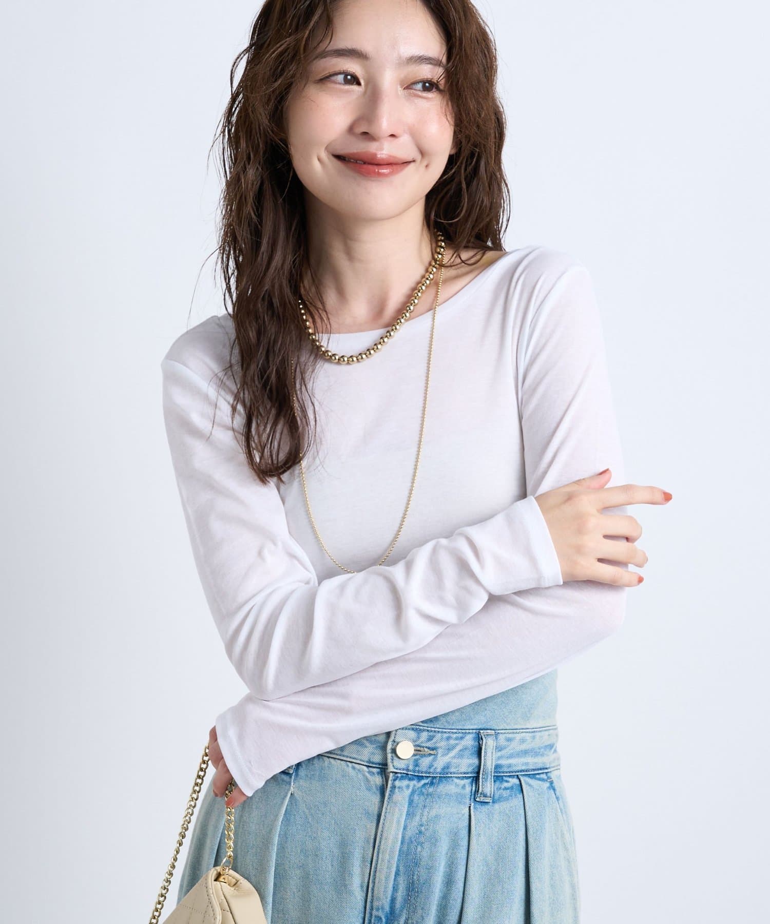 OUTLET(アウトレット) 【La boutique BonBon】前後２WAYシアーカットソー