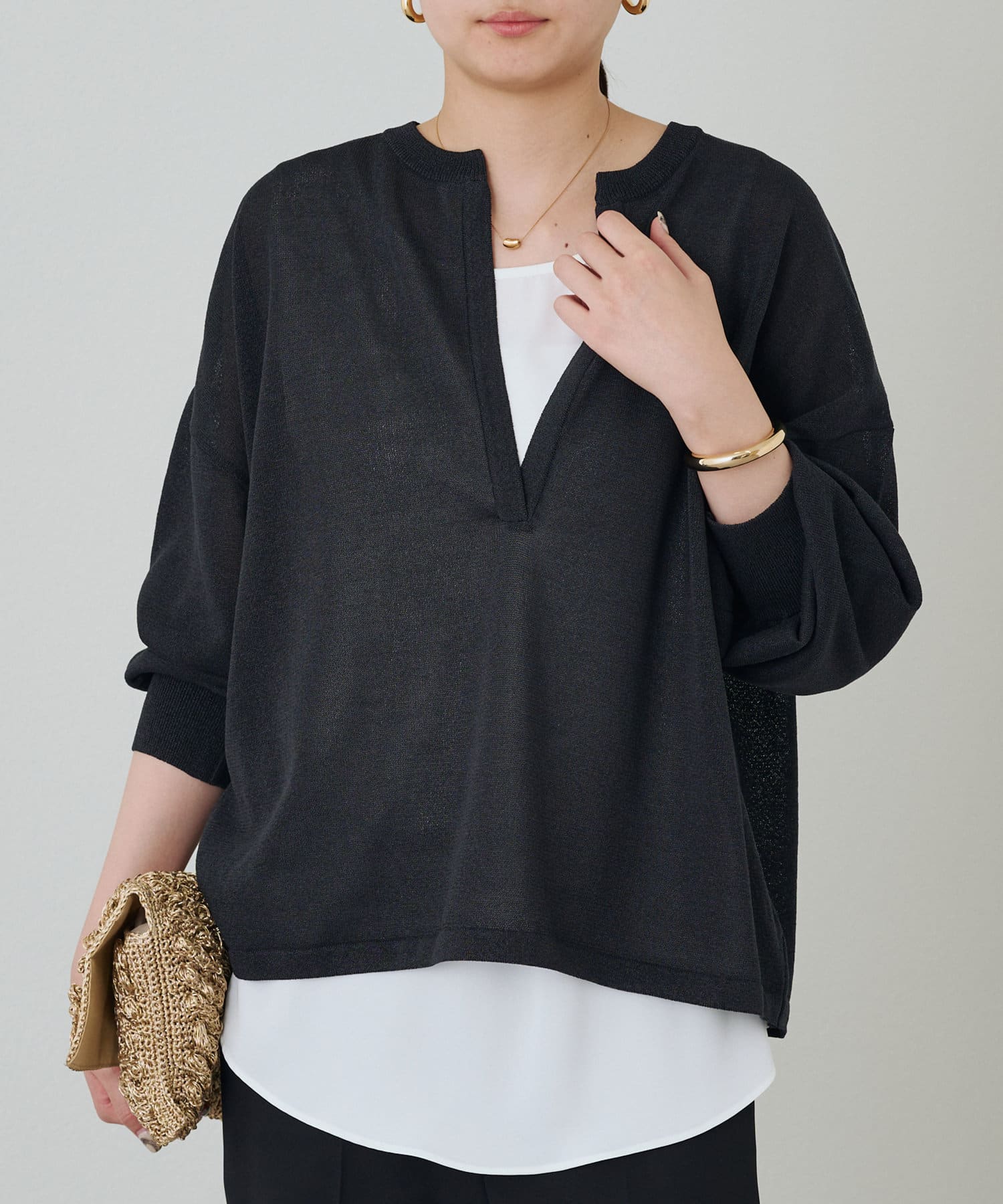 【Loungedress】和紙ニットベスト 和紙ニットベスト | LOUNGEDRESS(ラウンジドレス)レディース