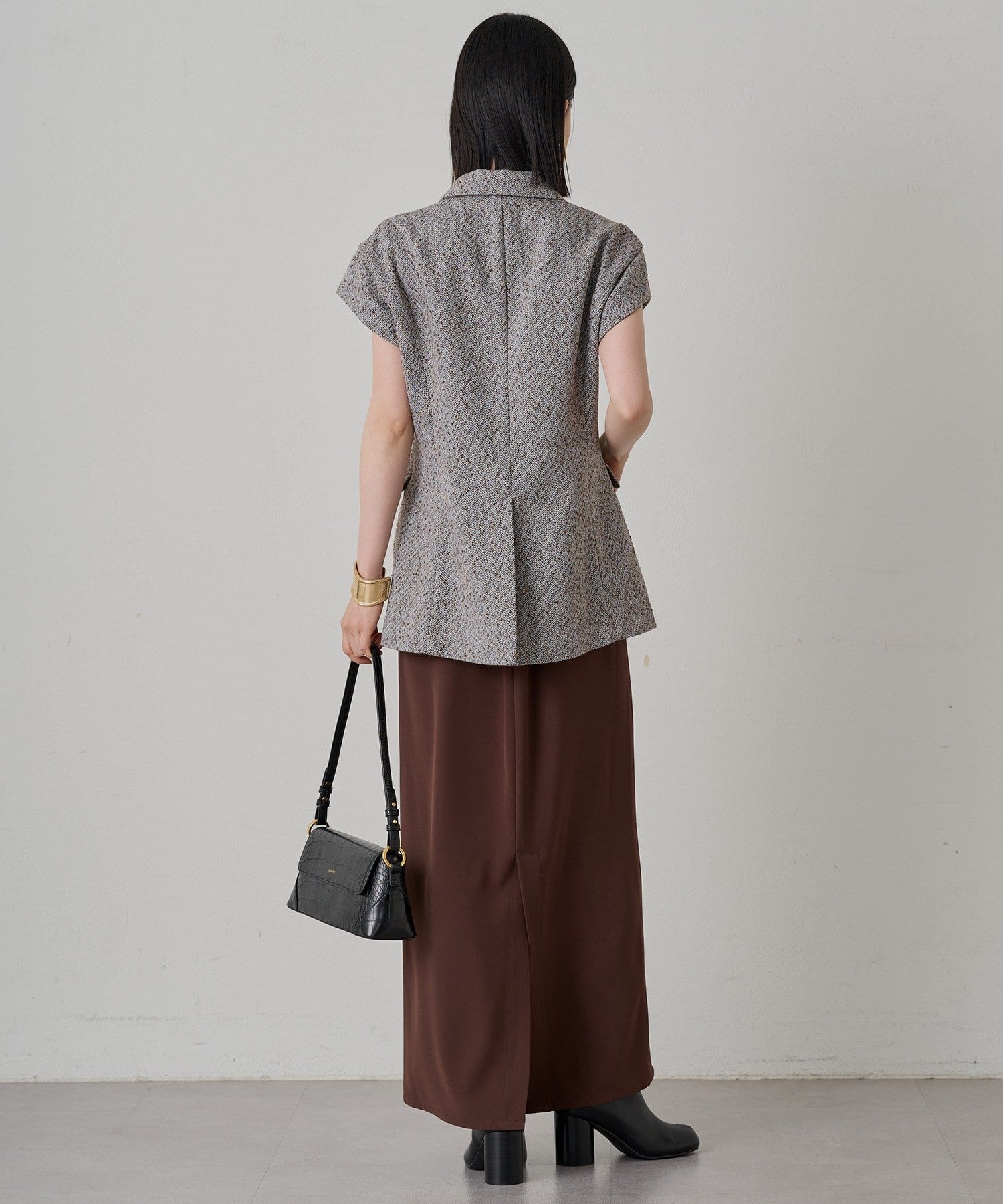 し*ん様 新品【Loungedress】キャップスリーブWジレ　黒　31,900 Loungedress】キャップスリーブWジレ | OUTLET(アウトレット