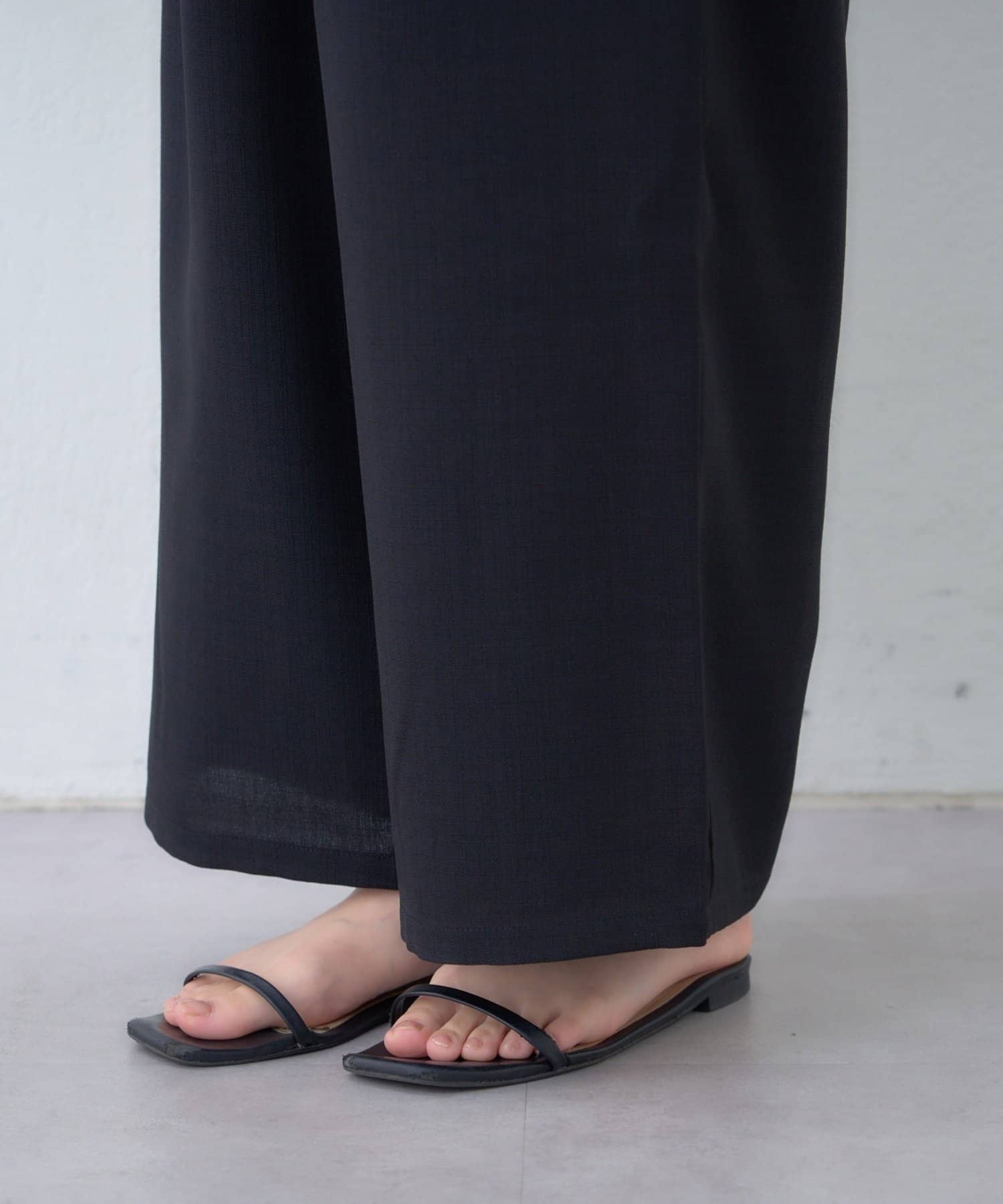 NICE CLAUP / OLIVE des OLIVE OUTLET(ナイスクラップ  / オリーブ デ オリーブ アウトレット) 【natural couture】イージーウエストワイドパンツ
