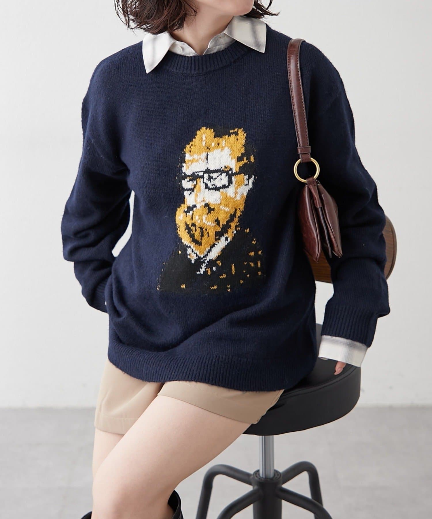 NUNIFE】おじジャガードニット | NICE CLAUP / OLIVE des OLIVE OUTLET