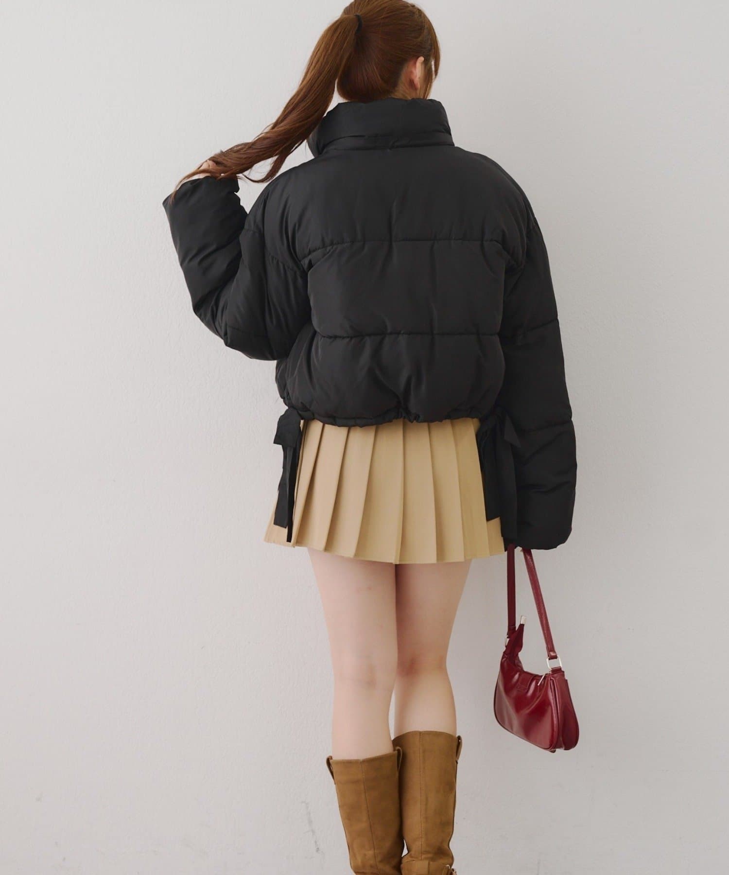 NICE CLAUP / OLIVE des OLIVE OUTLET(ナイスクラップ  / オリーブ デ オリーブ アウトレット) Xで話題！?♡冬無双できる【RMAF】取り外しできるリボン中綿ブルゾン