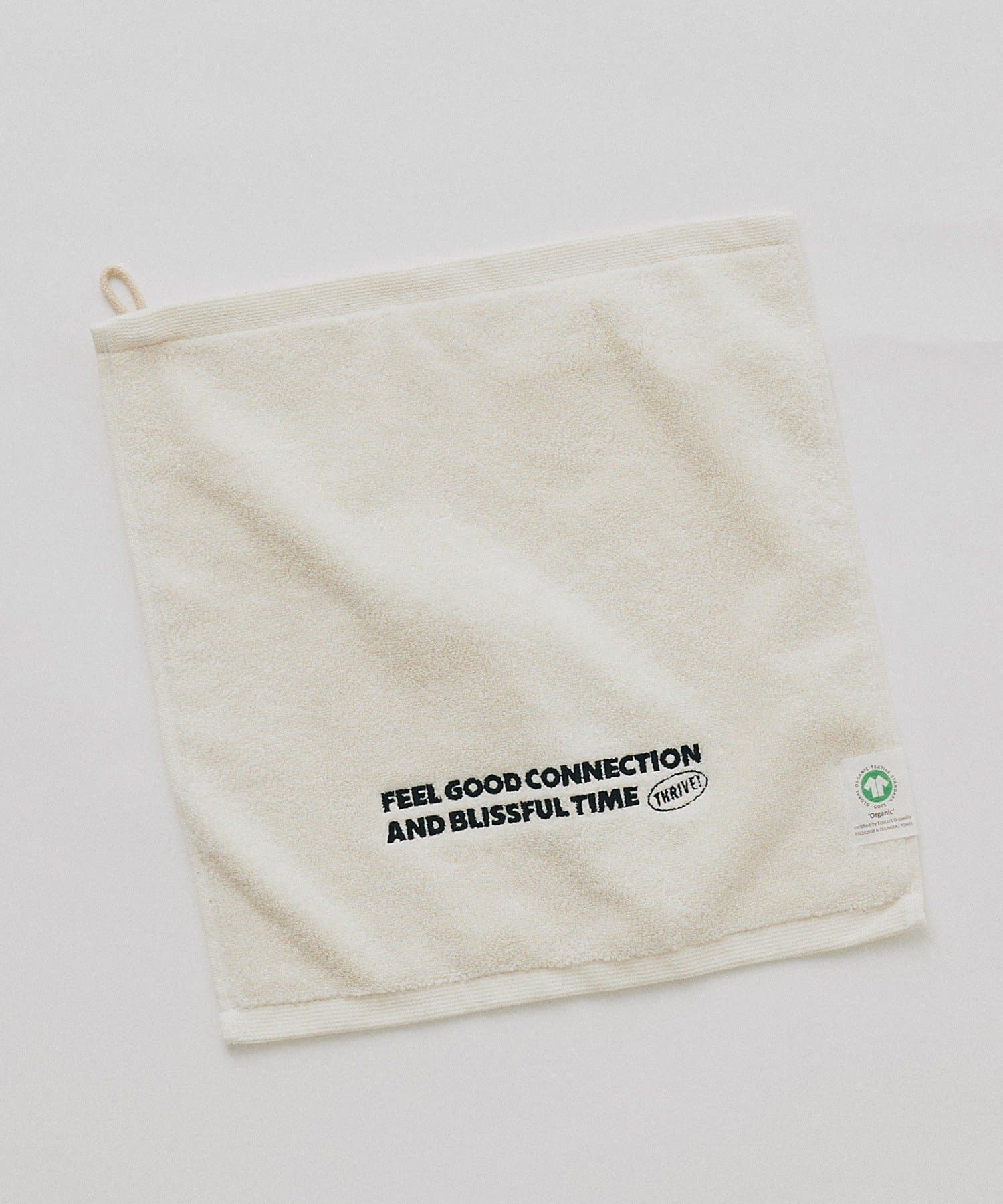PUAL CE CIN(ピュアルセシン) 【F&B】オーガニックコットンロゴ刺繍ハンドタオル