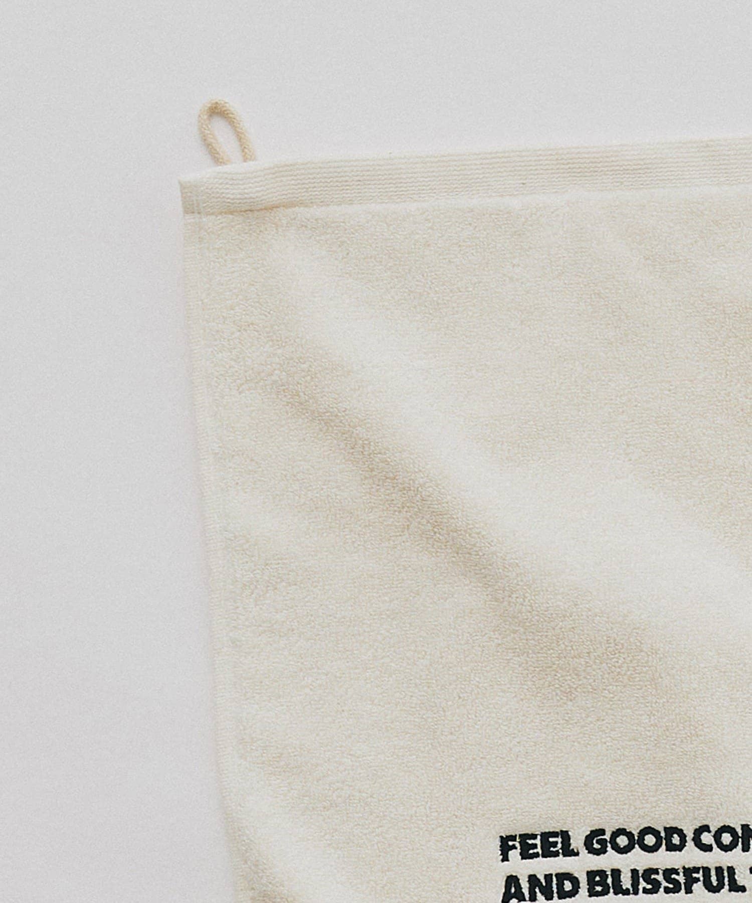 PUAL CE CIN(ピュアルセシン) 【F&B】オーガニックコットンロゴ刺繍ハンドタオル
