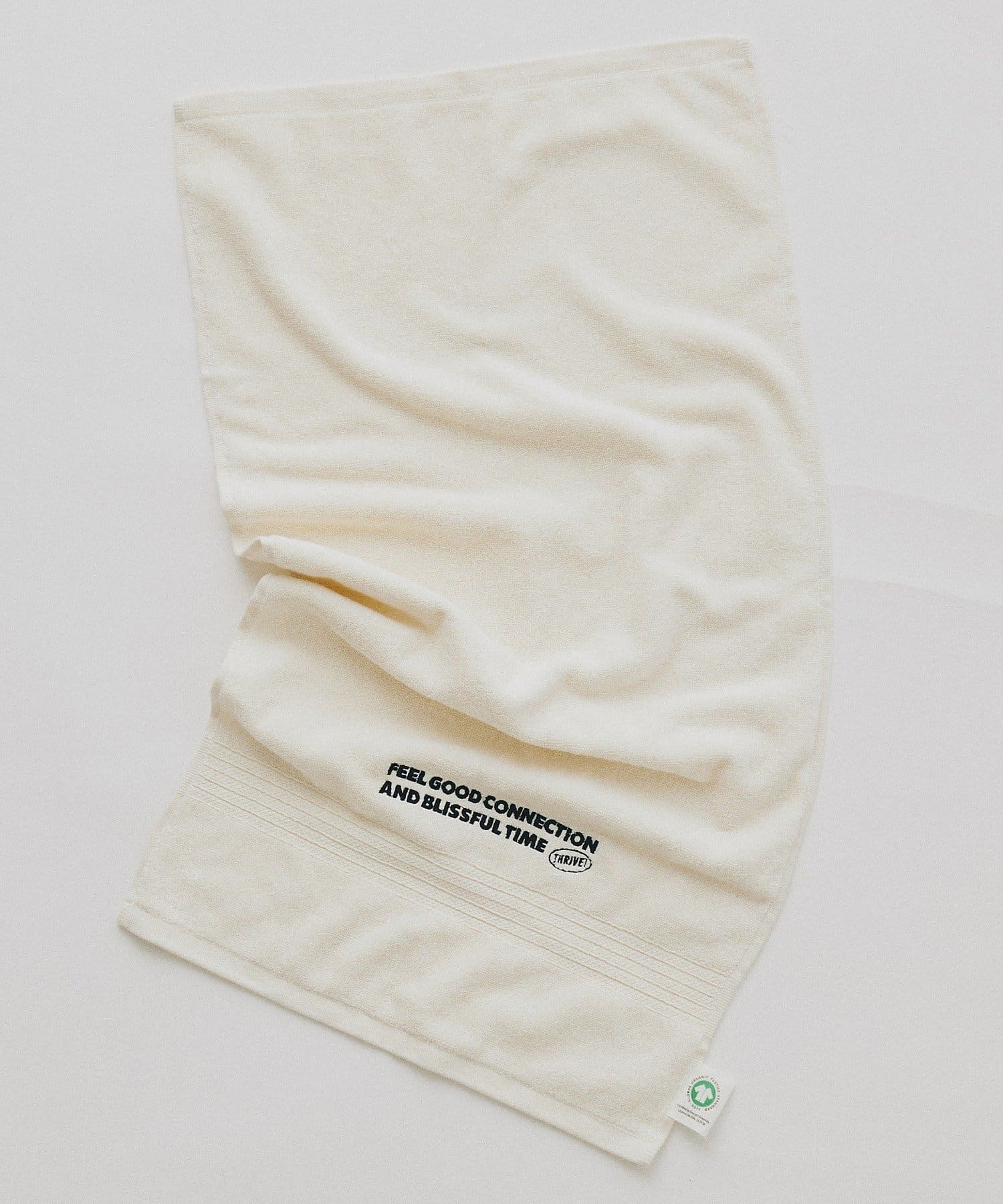 PUAL CE CIN(ピュアルセシン) 【F&B】オーガニックコットンロゴ刺繍フェイスタオル