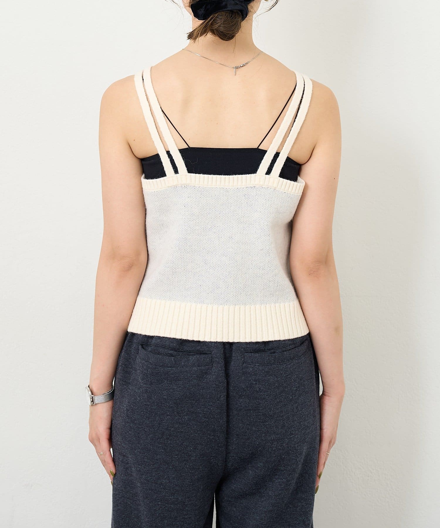 Kastane(カスタネ) B アーガイルキャミSETカーディガン