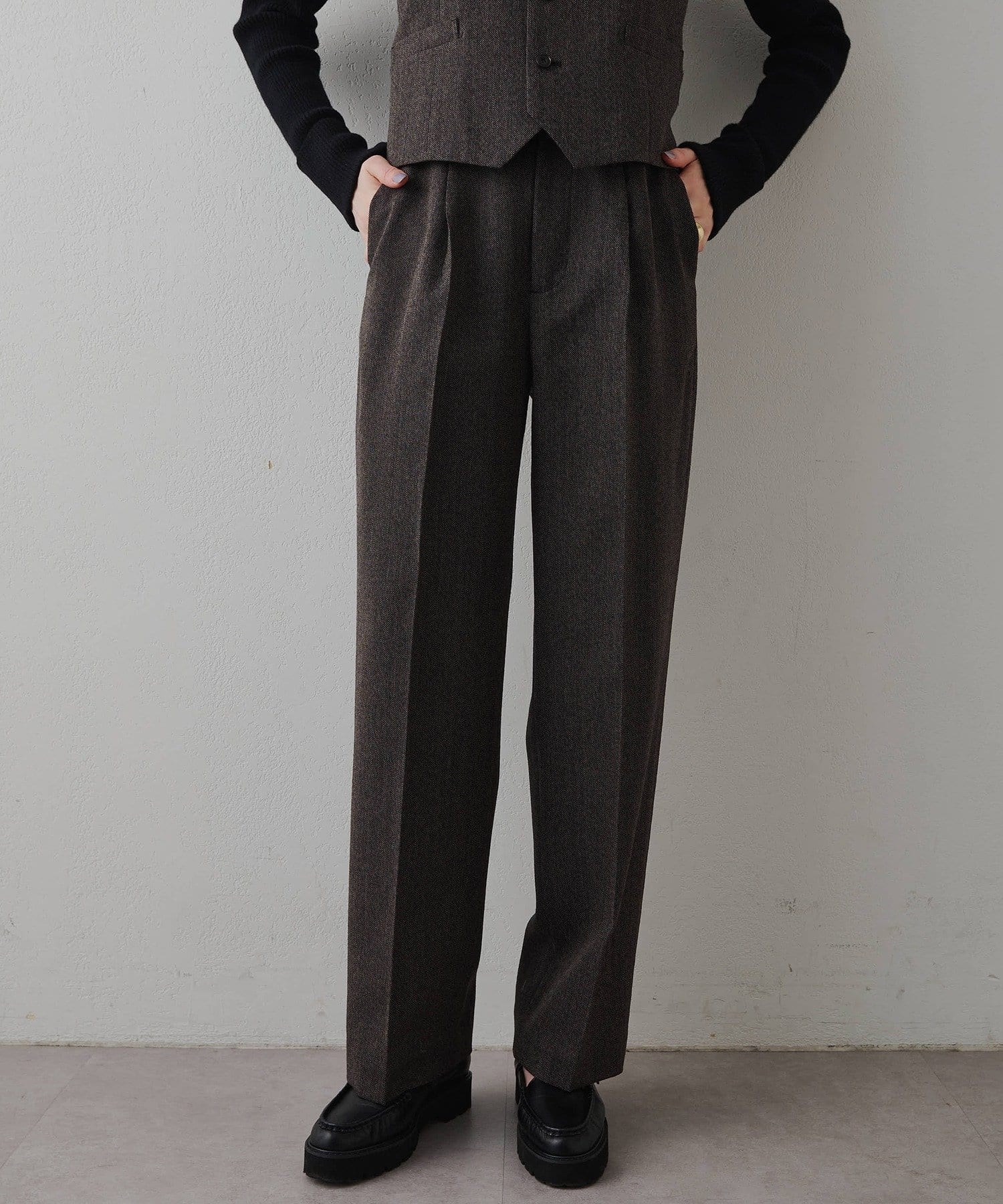 Drawing Numbers(ドローイングナンバーズ) 《セットアップ対応可》オーガニックウールテーパードパンツ