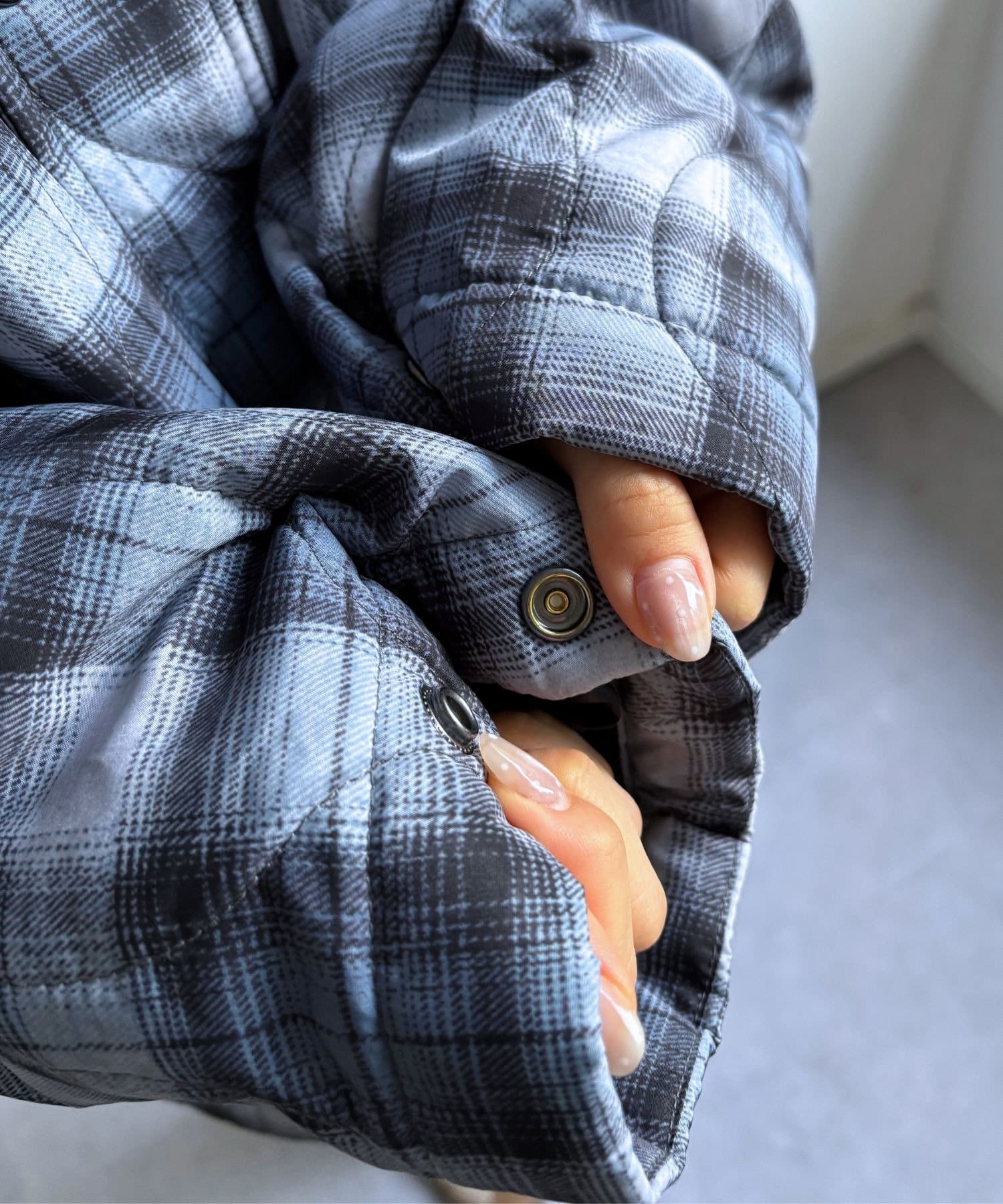 LOCUST(ローカスト) 【ユニセックス】チェック柄キルティングジャケット