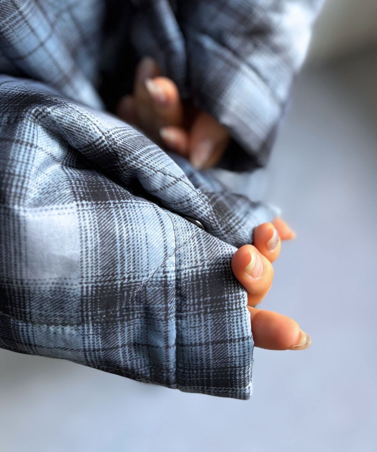 LOCUST(ローカスト) 【ユニセックス】チェック柄キルティングジャケット