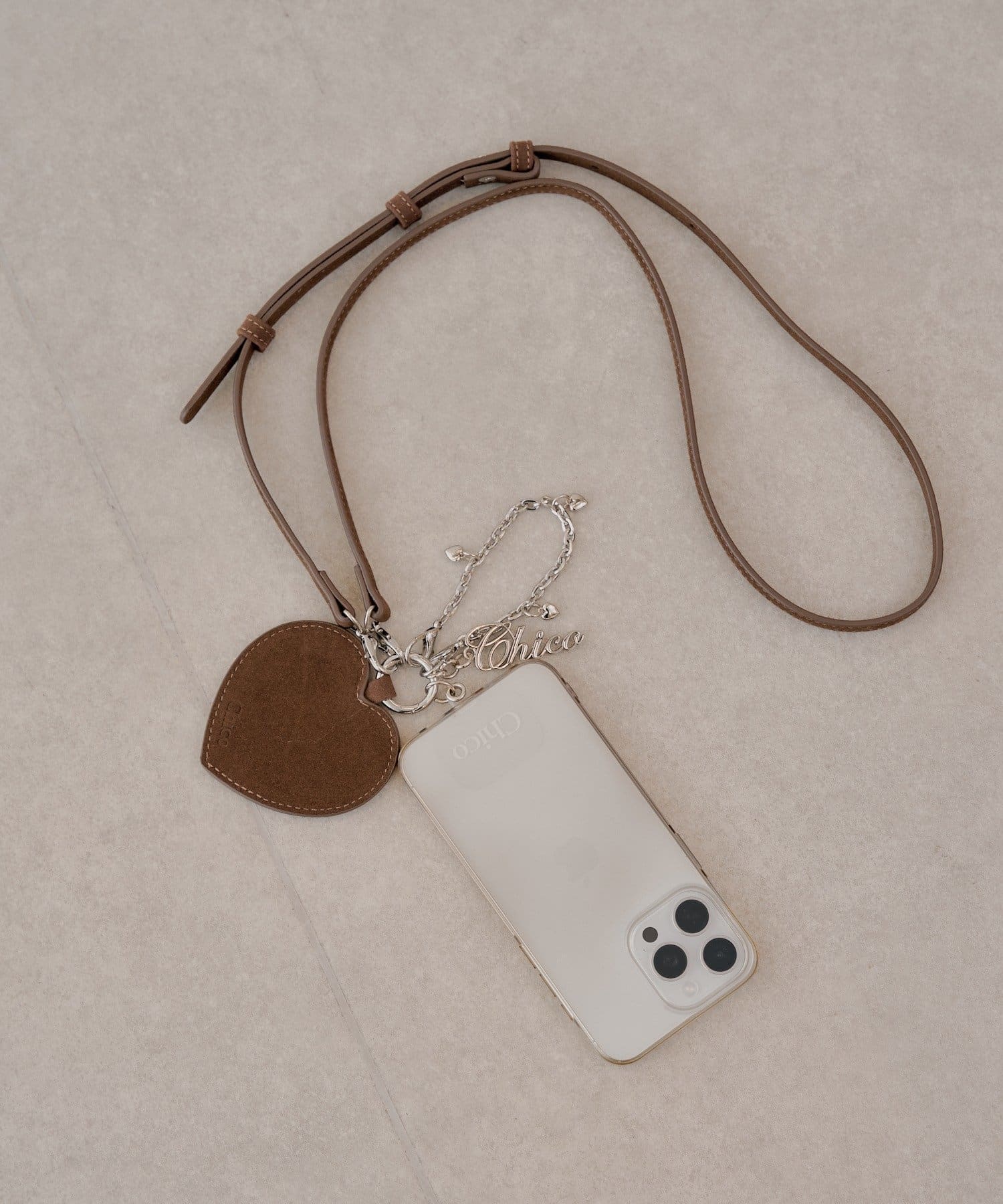 Chico(チコ) ハートチャーム付きスマホショルダー