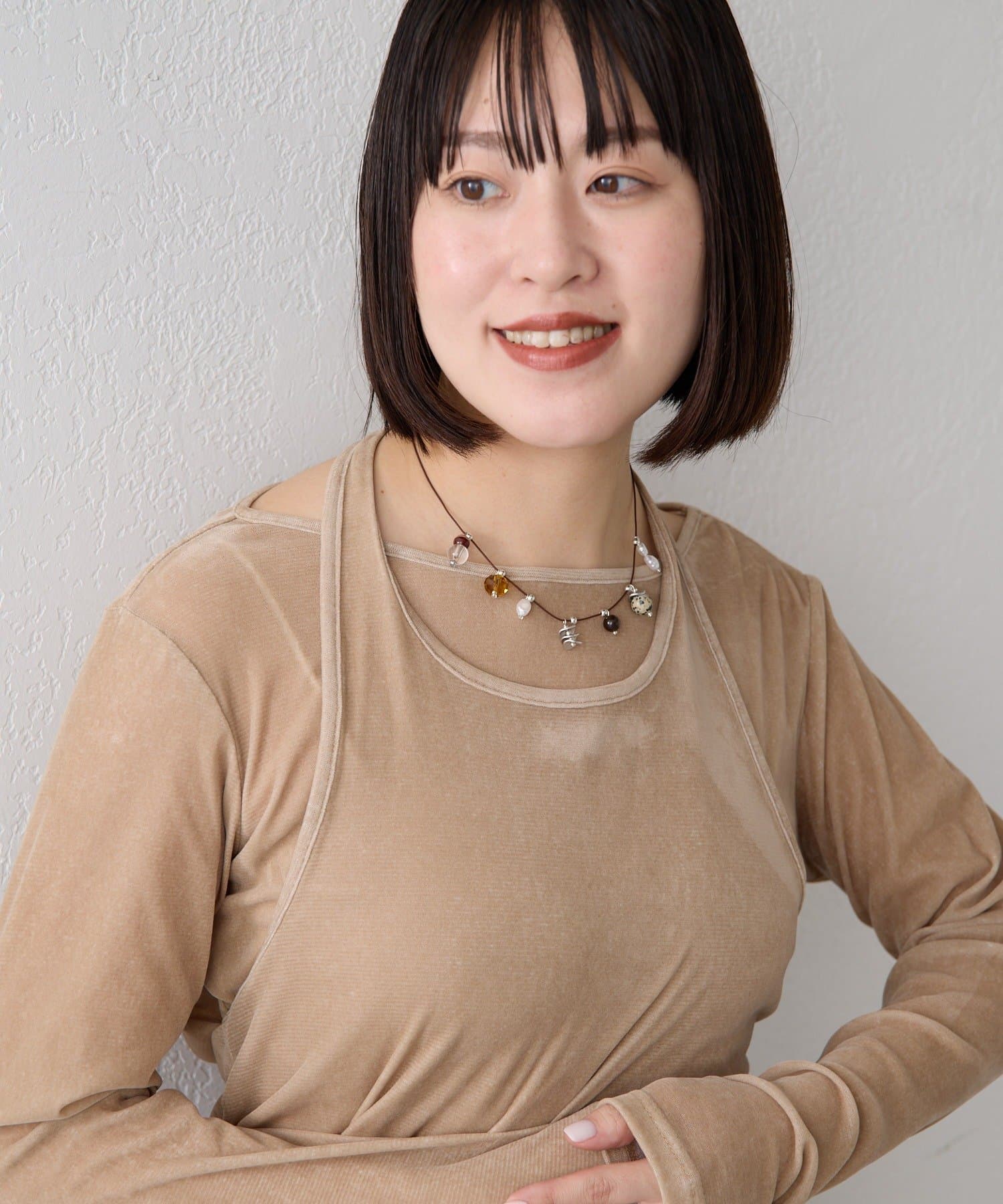 ear PAPILLONNER(イア パピヨネ) 《インフルエンサーuchida企画》天然石スライドロープネックレス