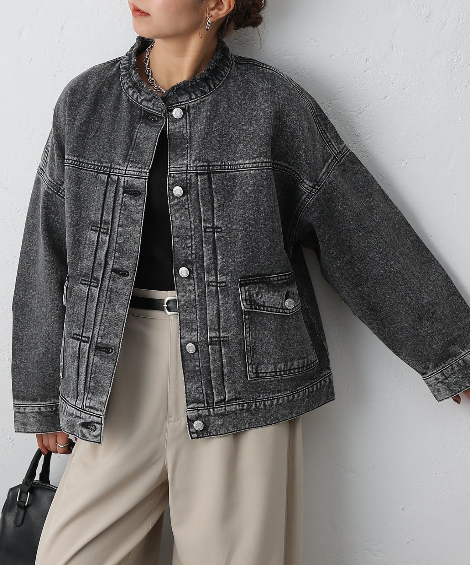 COLONY 2139(コロニー トゥーワンスリーナイン) 12.5OZノーカラーデニムジャケット