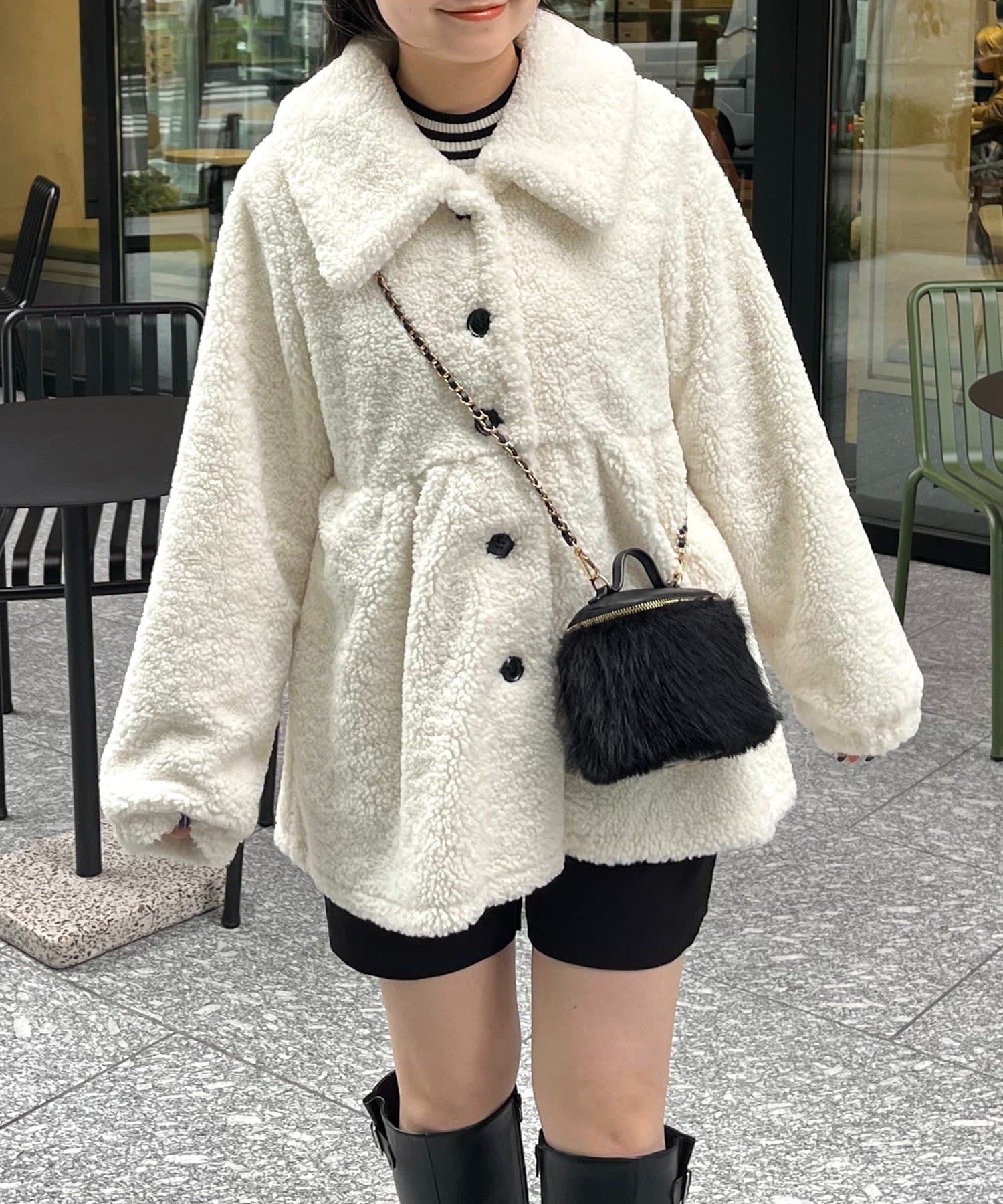 prose verse(プロズヴェール) ペプラムボアコート