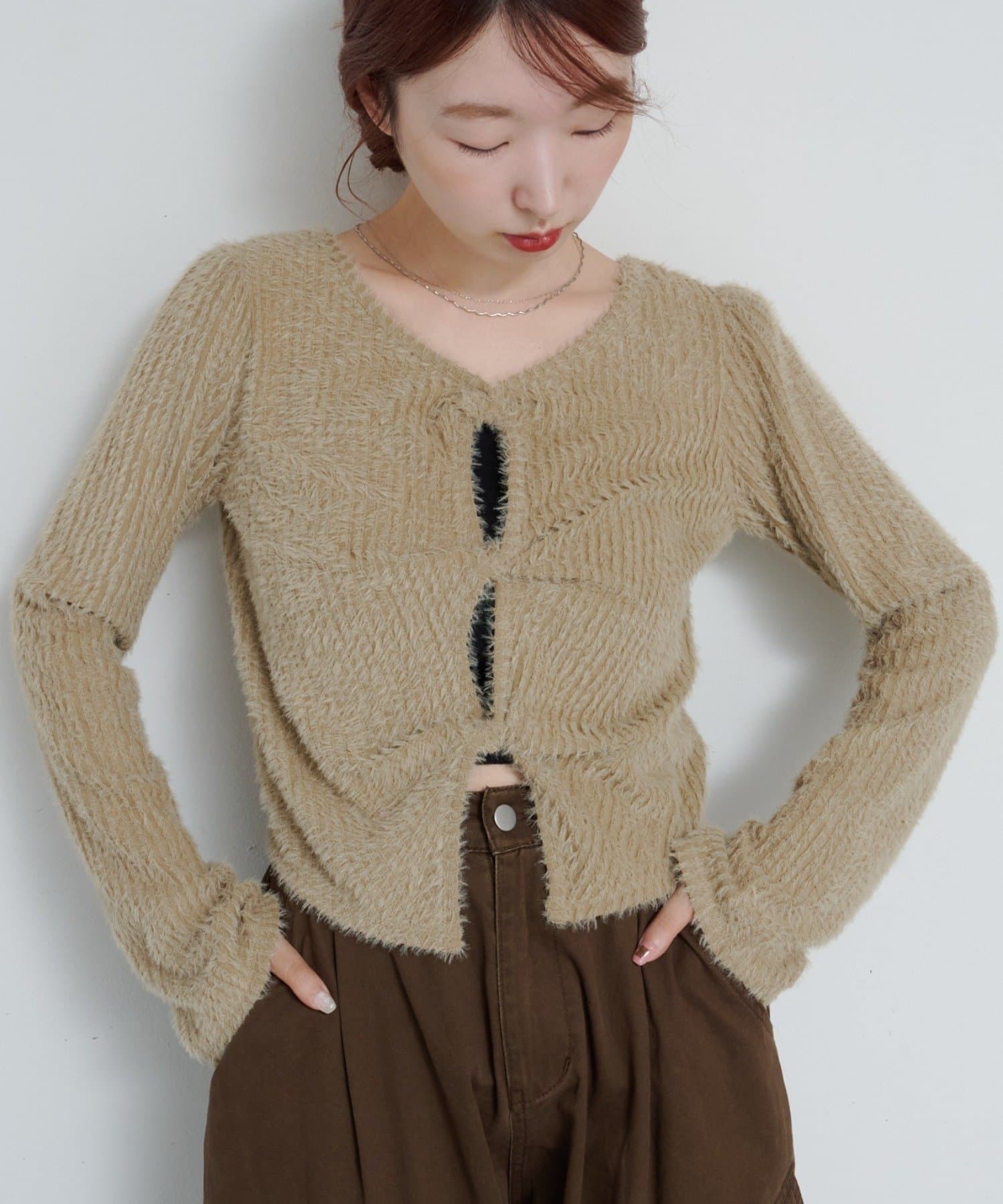 Kastane(カスタネ) シャギーツイストプルオーバー