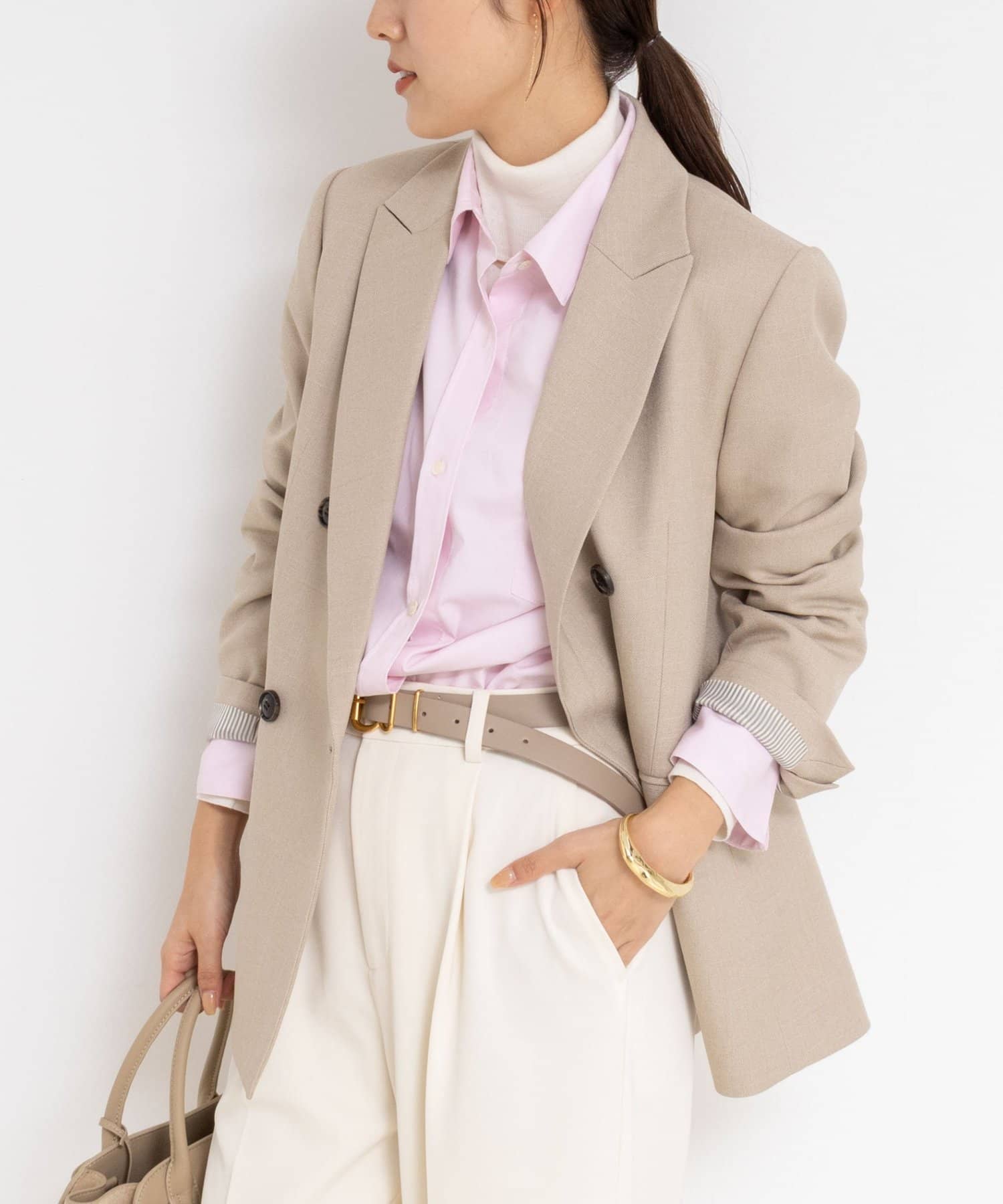 NOLLEY'S(ノーリーズ) ウォッシャブルシャークダブルジャケット