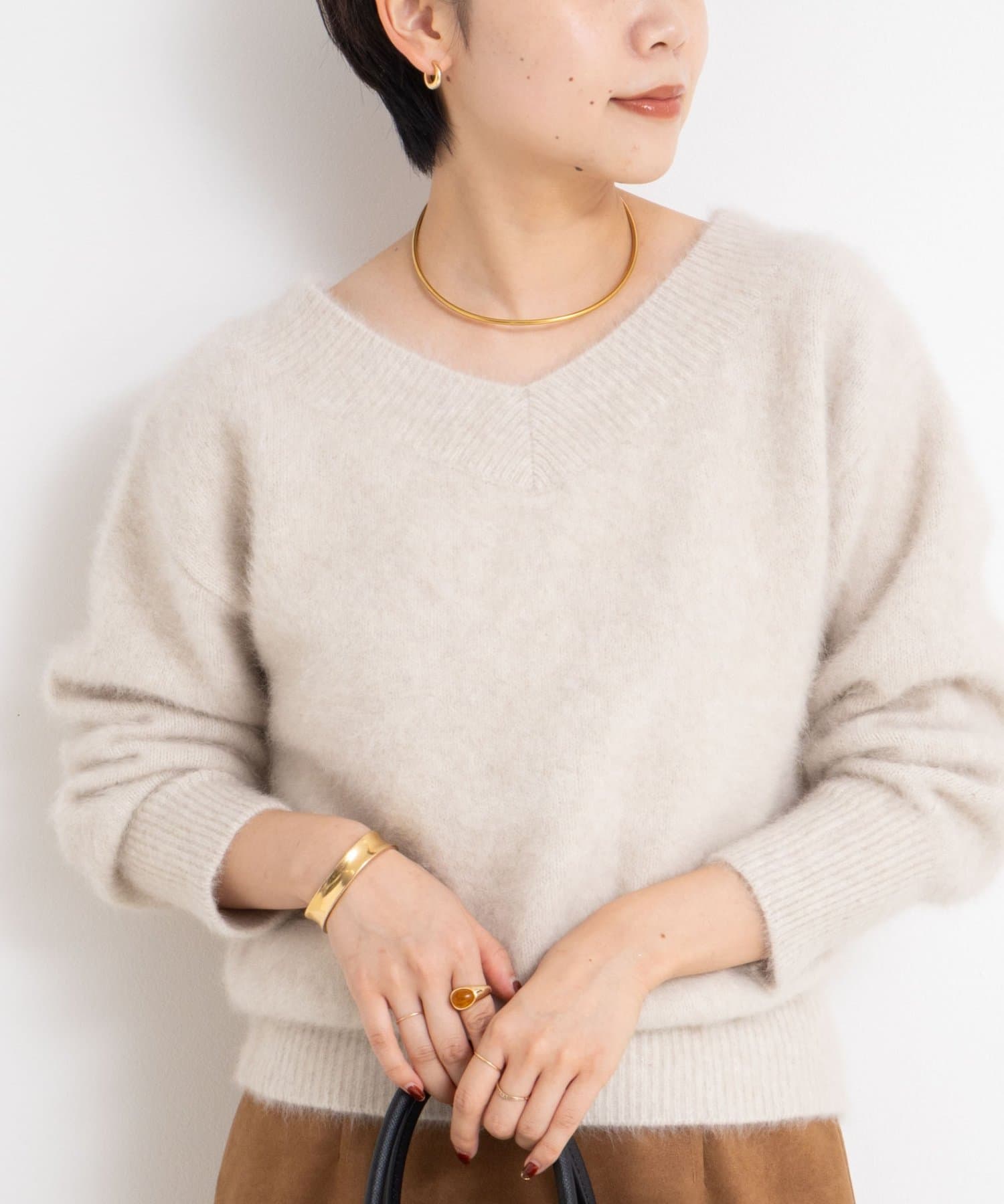 NOLLEY'S(ノーリーズ) ヘアリー2WAYプルオーバーニット