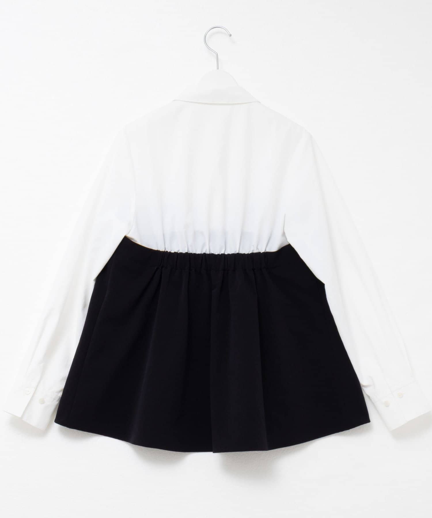 NOLLEY'S(ノーリーズ) 《セットアップ対応》ウォッシャブルビスチェ風切替シャツ