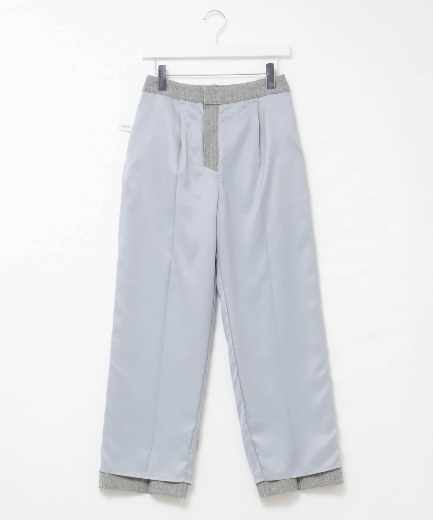 NOLLEY'S(ノーリーズ) ウォッシャブルウール調愛されセミワイドパンツ