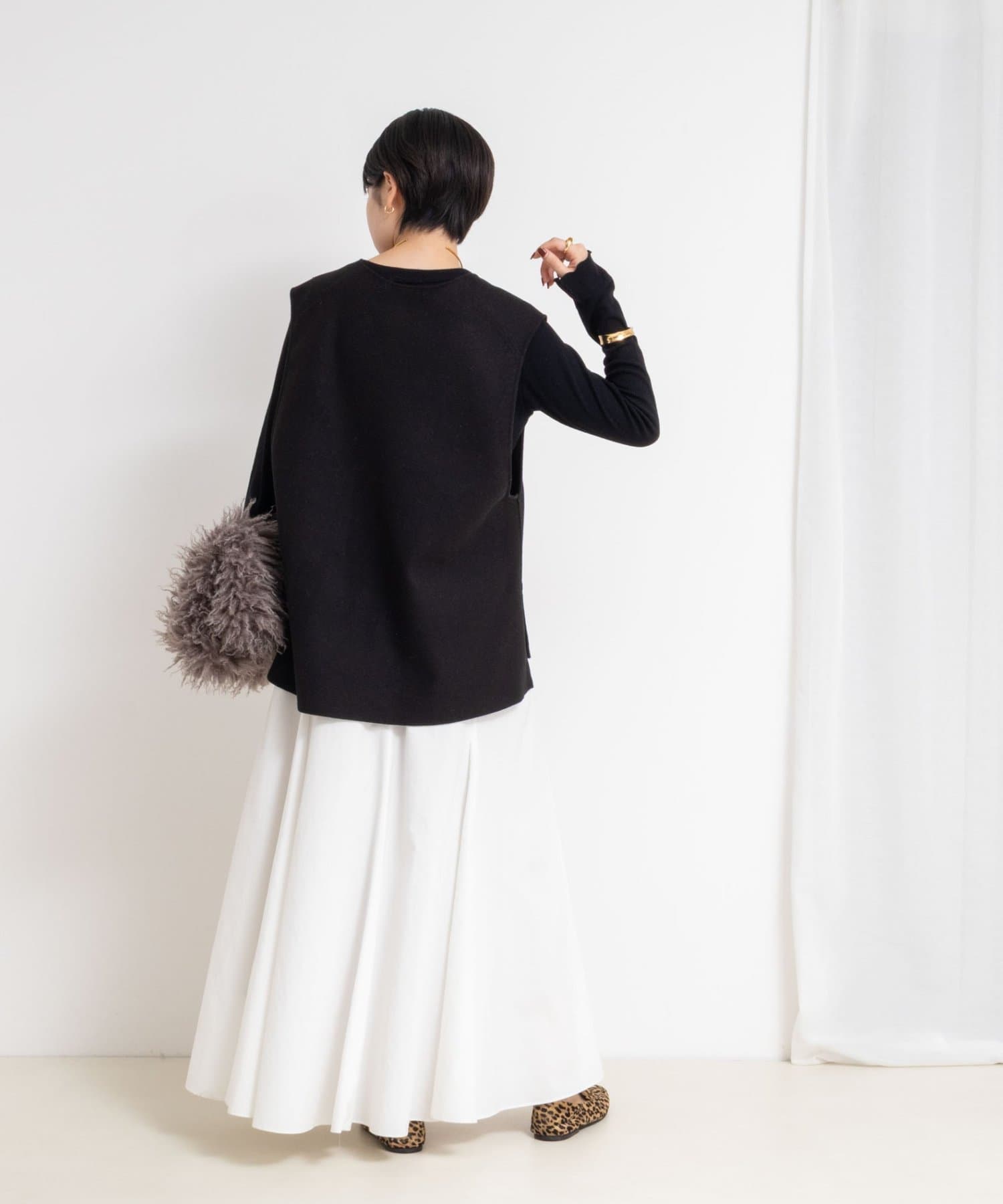 NOLLEY'S(ノーリーズ) MY STANDARD ウォッシャブルリブクルーネックロンT