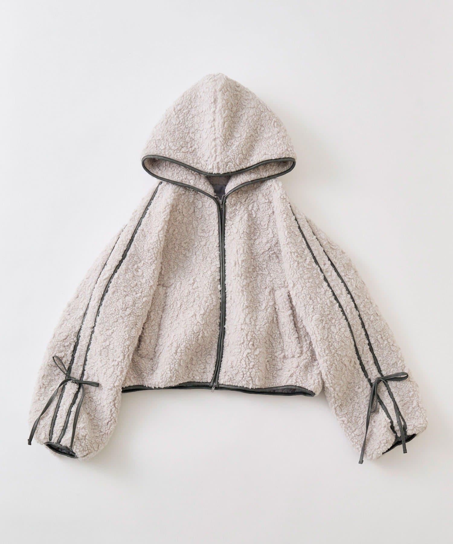 OLIVE des OLIVE(オリーブ デ オリーブ) パイピングショートボアブルゾン