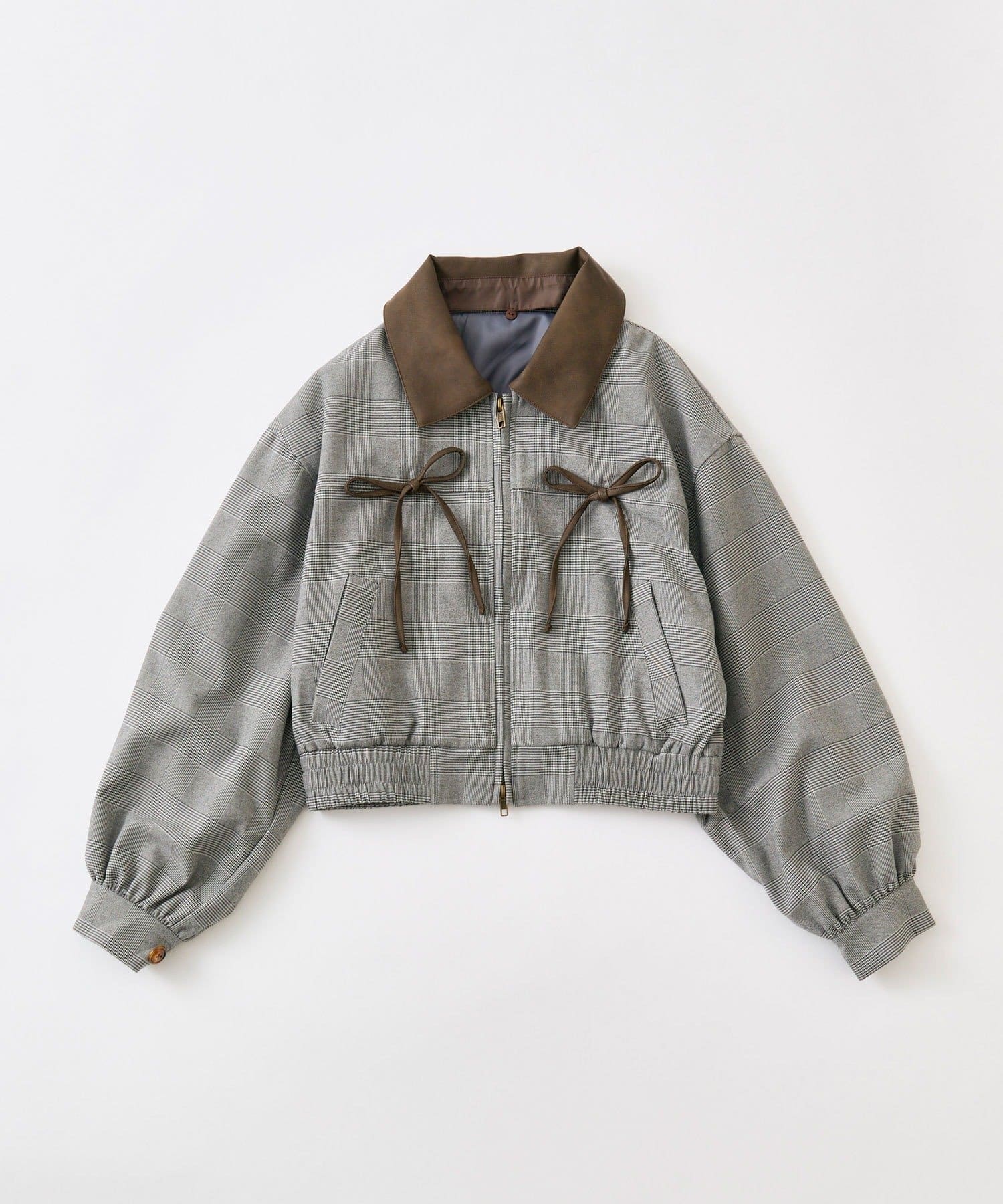 OLIVE des OLIVE(オリーブ デ オリーブ) 配色衿ブルゾン