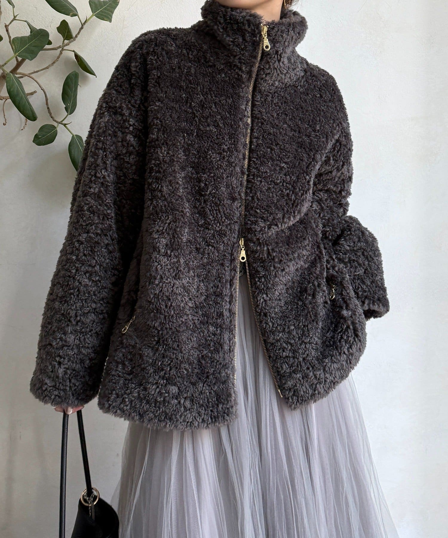 DOUDOU(ドゥドゥ) 【11/20(木)21:30～ 完売カラー再販！/インフルエンサーOKOCHI企画】ボアブルゾン