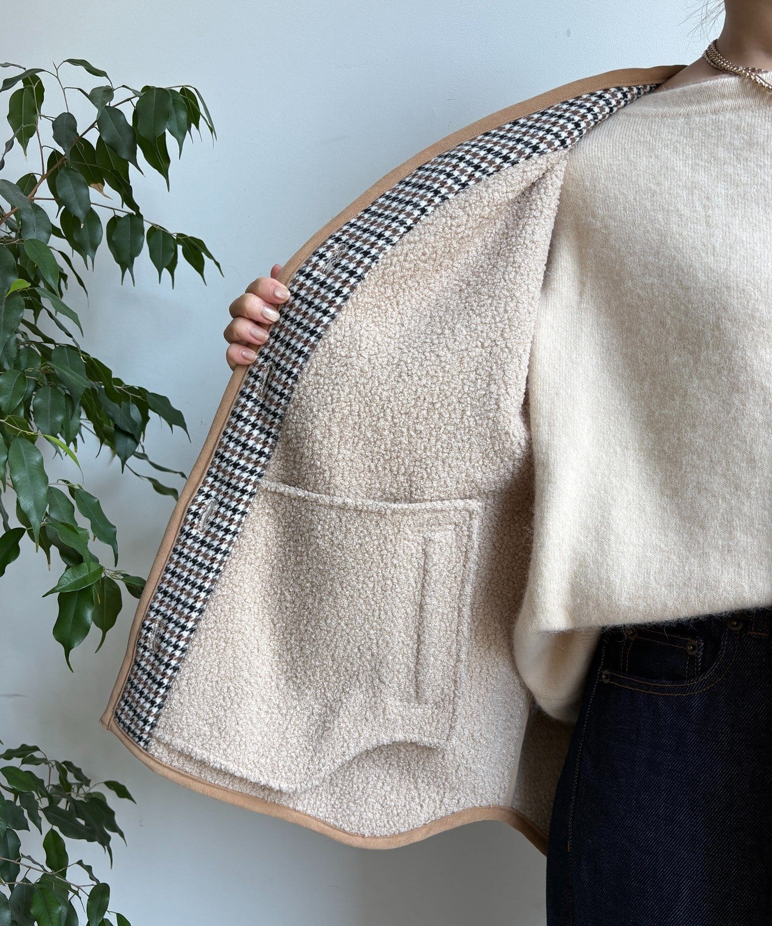 DOUDOU(ドゥドゥ) 【インフルエンサー SAKURA企画】チェックハーフコート