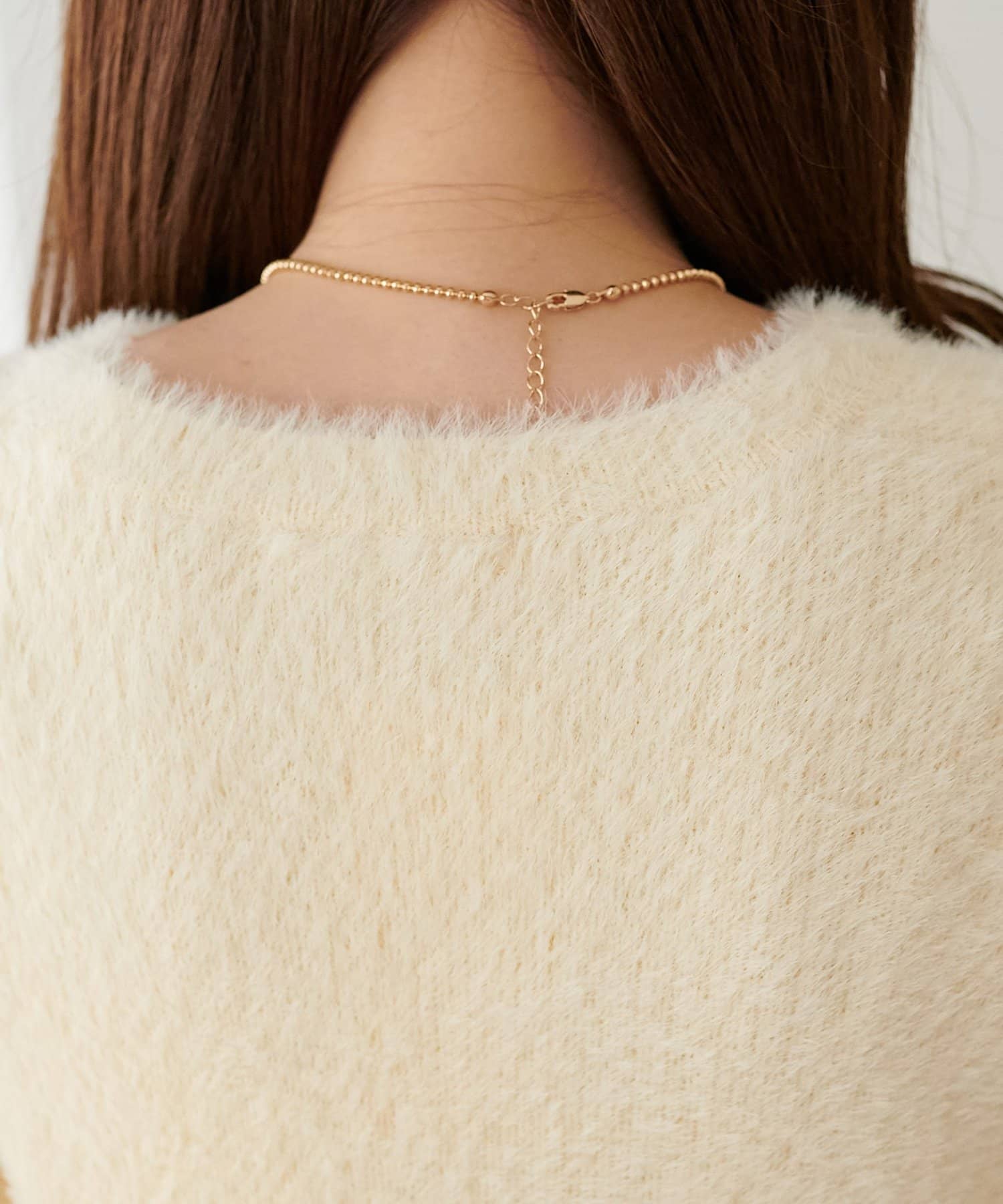 DISCOAT(ディスコート) 【WEB限定】ペプラムシャギーニット