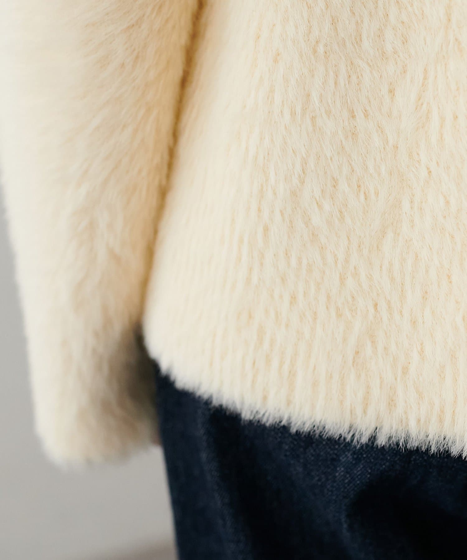 DISCOAT(ディスコート) 【WEB限定】ペプラムシャギーニット