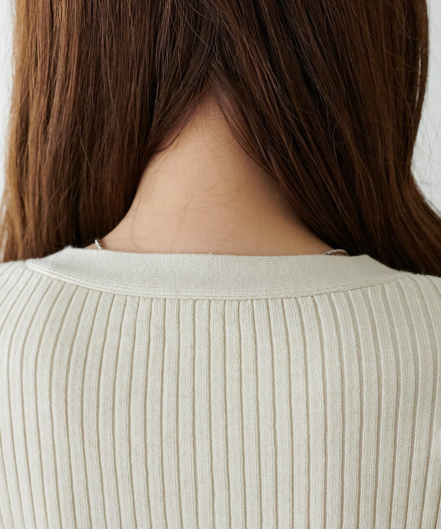 DISCOAT(ディスコート) 【細見えトップス/WEB限定】リブメローニット