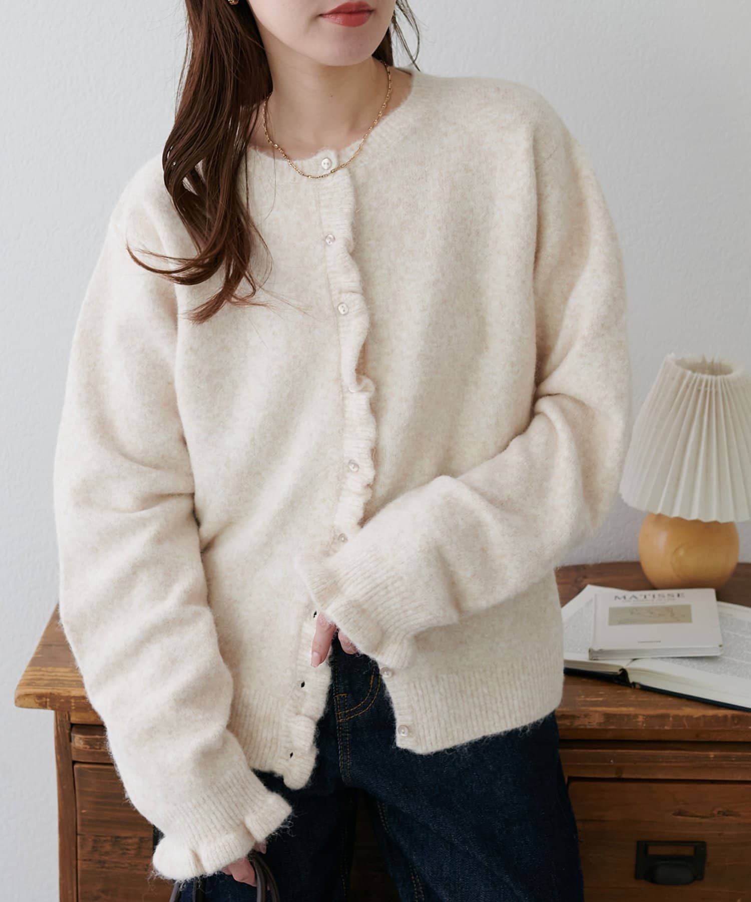 DISCOAT(ディスコート) 【WEB限定】フリル使いニット