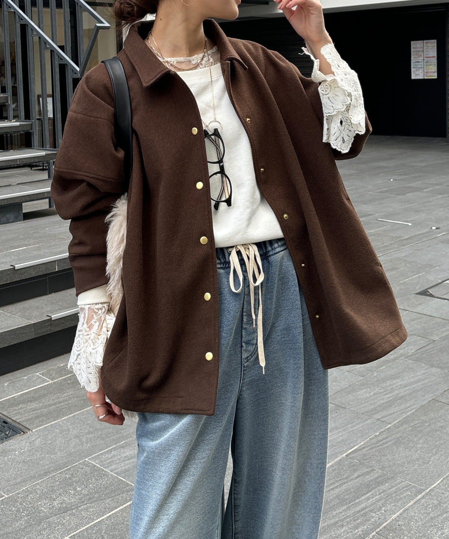 DOUDOU(ドゥドゥ) 【WEB限定】ライトメルトンシャツジャケット